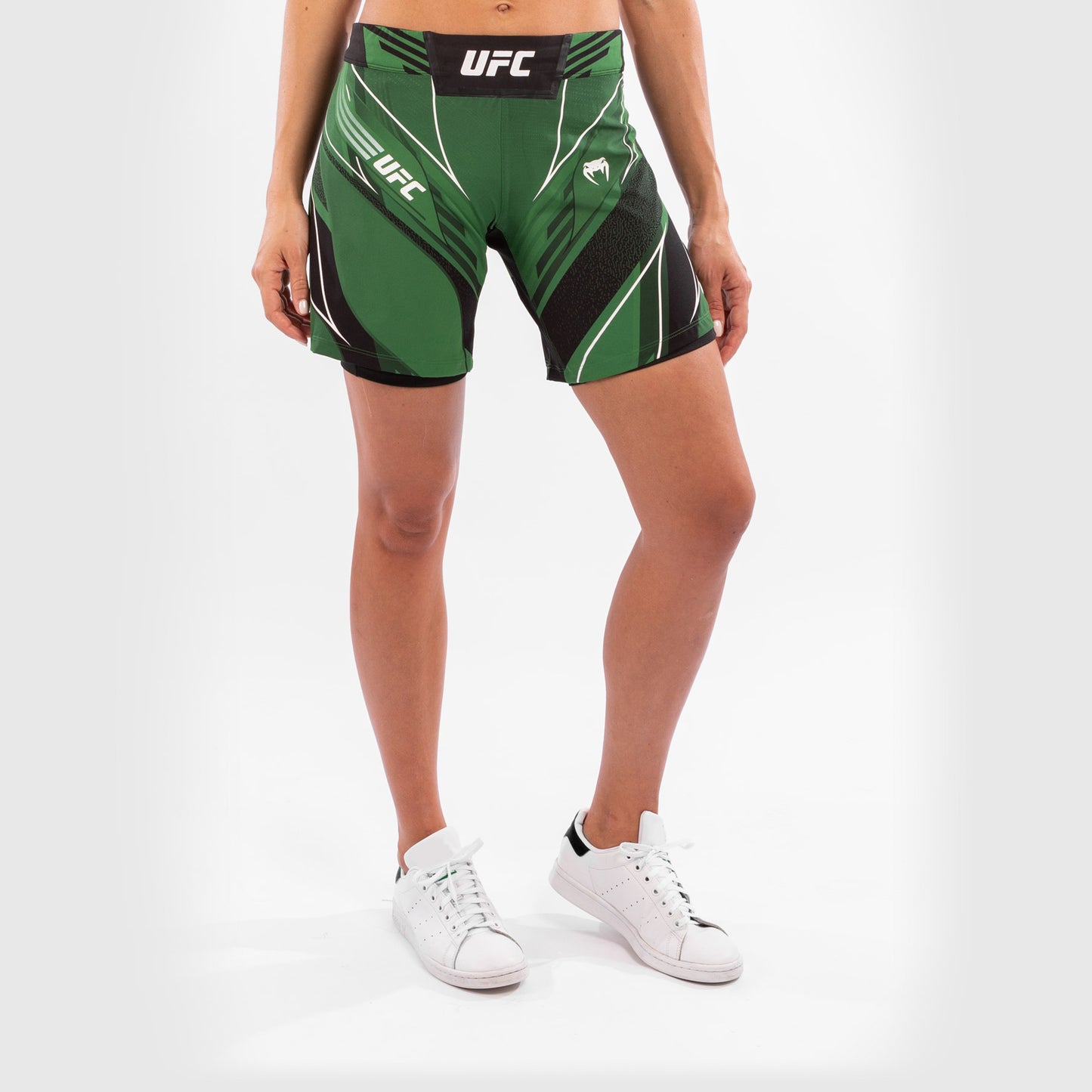 UFC Venum Authentic Fight Night Damesshort - Long Fit - Groen