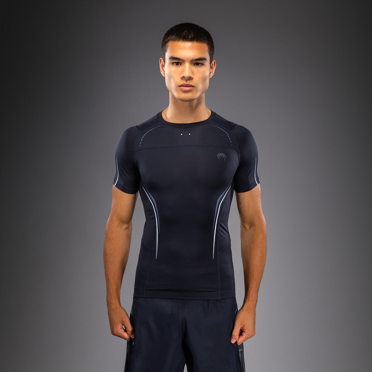 Venum G-Core Rashguard met korte mouwen - Marineblauw/Wit