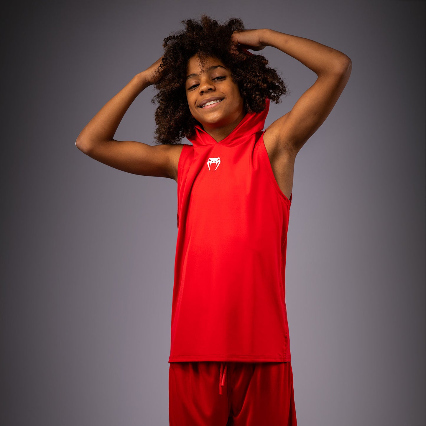 Venum Elite Mouwloos Dry Tech Hoodie voor kinderen - Rood