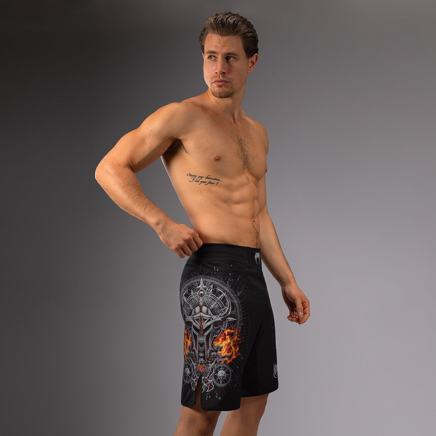 Venum Gladiator 5.0 Heren Gevechtsshort - Zwart/Zilver