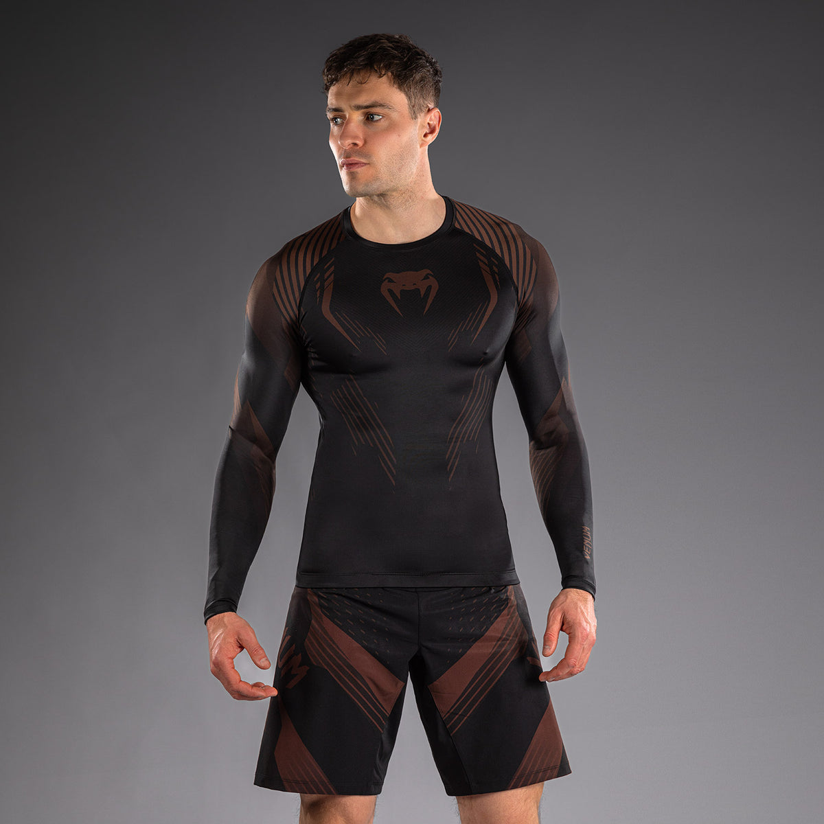 Venum No-Gi 6.0 Rashguard met lange mouwen - Zwart/Bruin