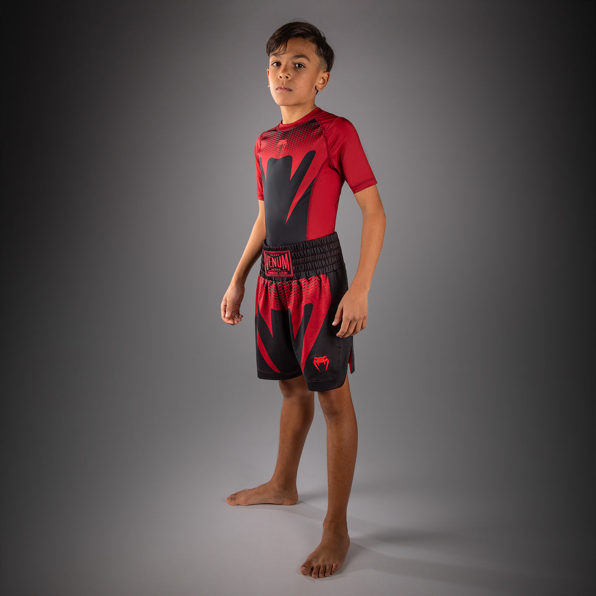 Venum Attack Boksshort voor Kinderen - Zwart/Rood