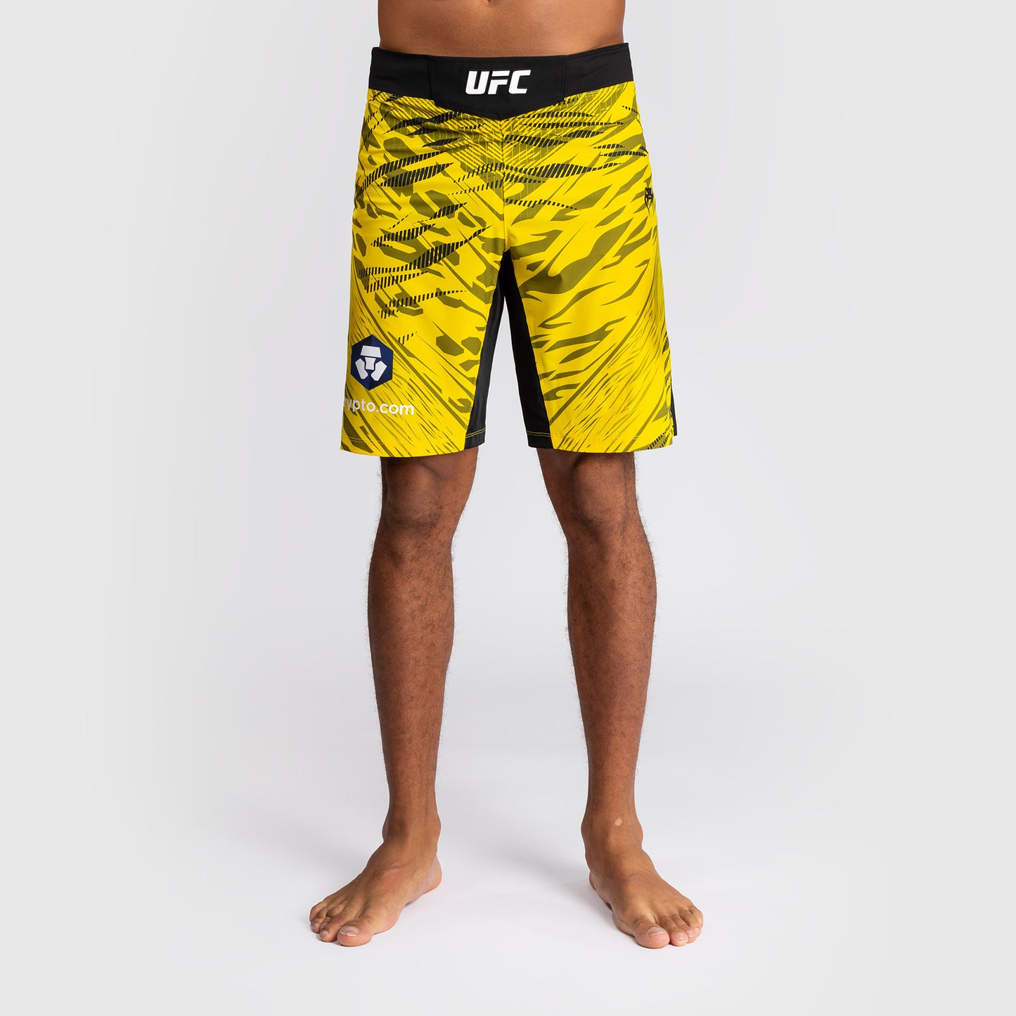 UFC Fusion by Venum Personalized Authentic Fight Night Fight Shorts voor Heren - Lang Fit - Geel