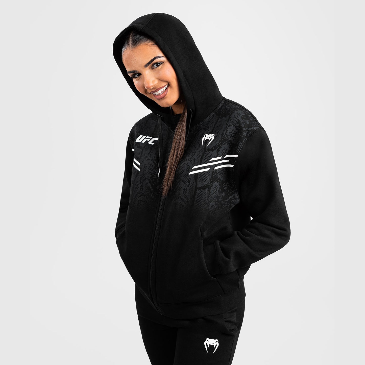 UFC Adrenaline by Venum Replica Hoodie met rits voor Dames - Zwart