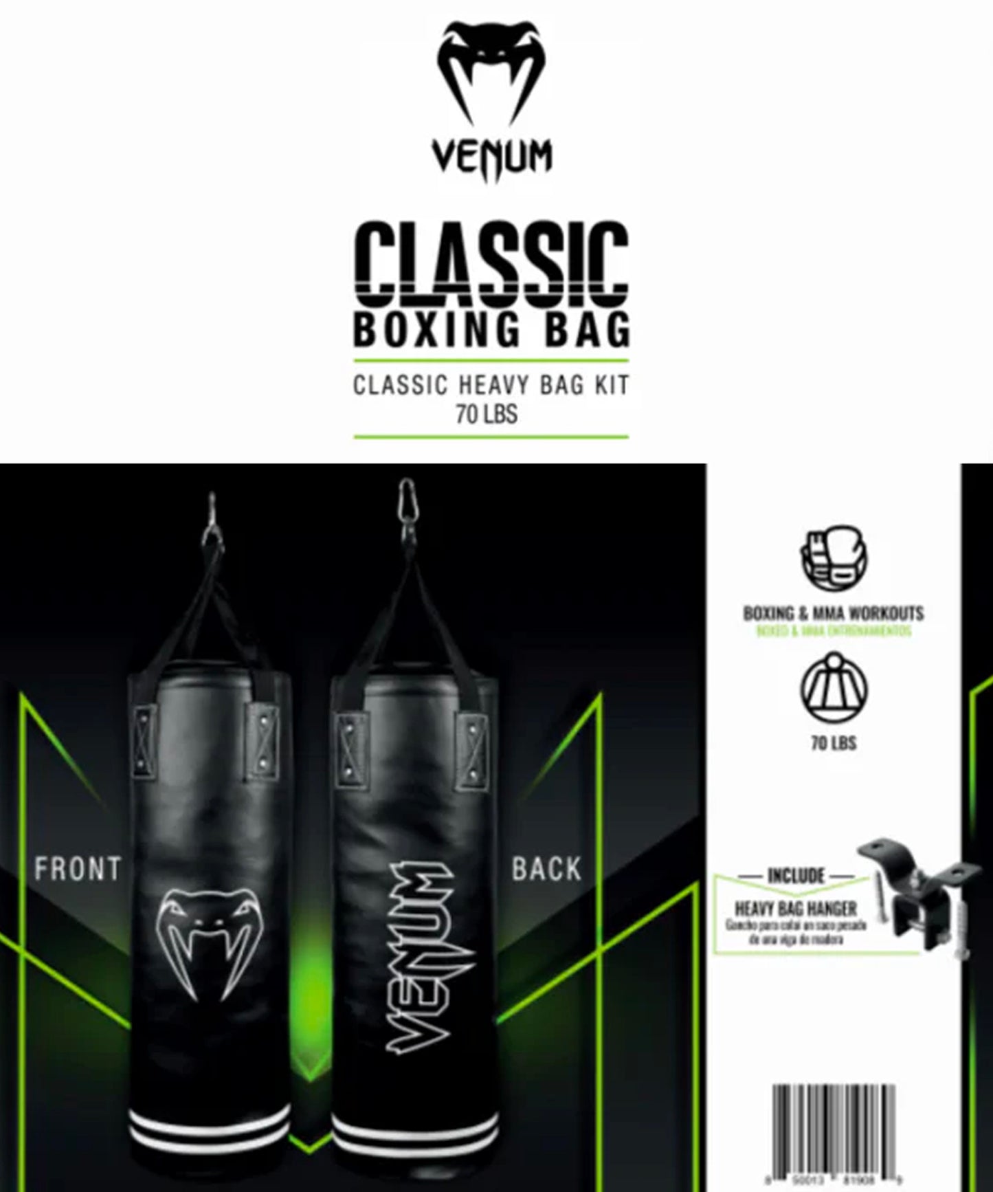 Venum Classic Zware bokszakkit - 70lbs - WLMT Editie
