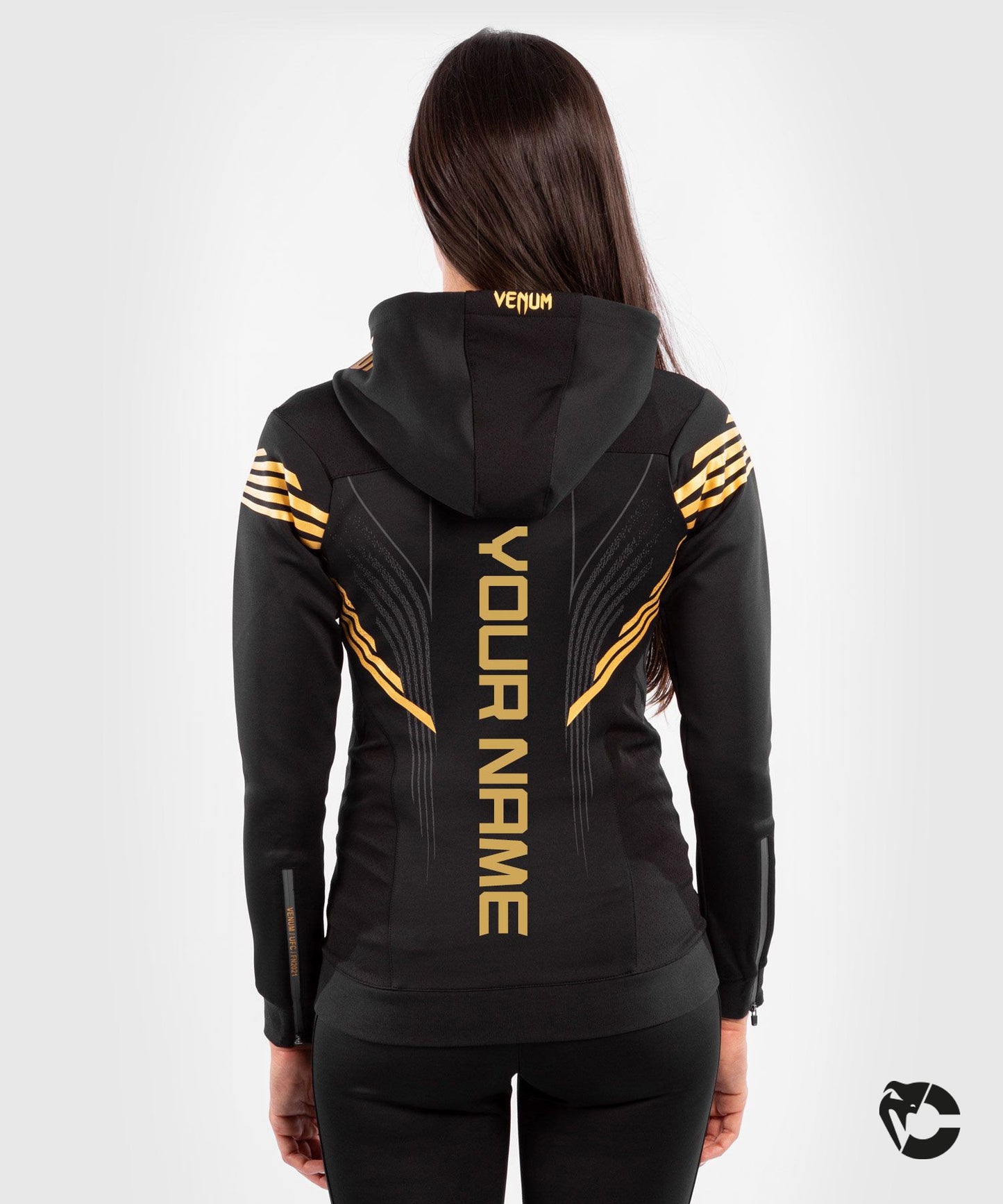 UFC Venum Gepersonaliseerd Authentic Fight Night Walkout Hoodie voor dames - Champion