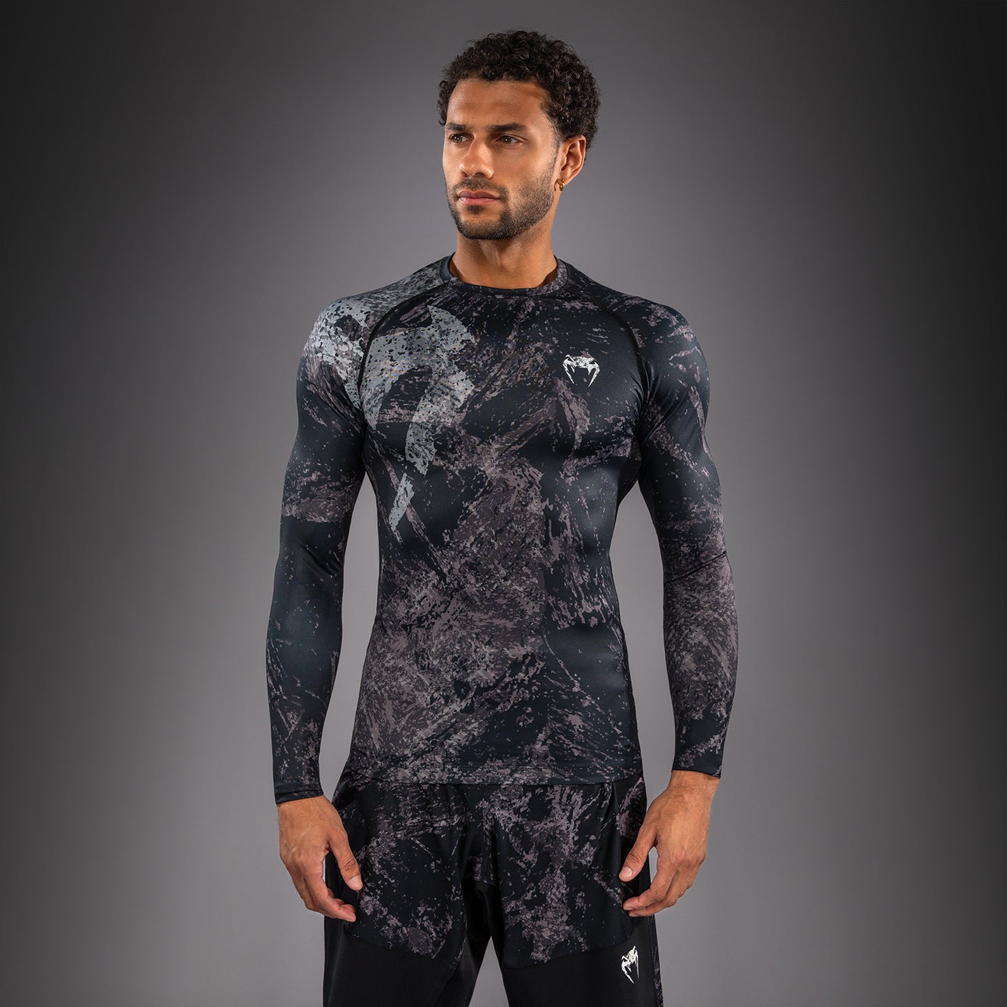 Venum Rage & Workout Rashguard met Lange Mouwen - Zwart/Grijs