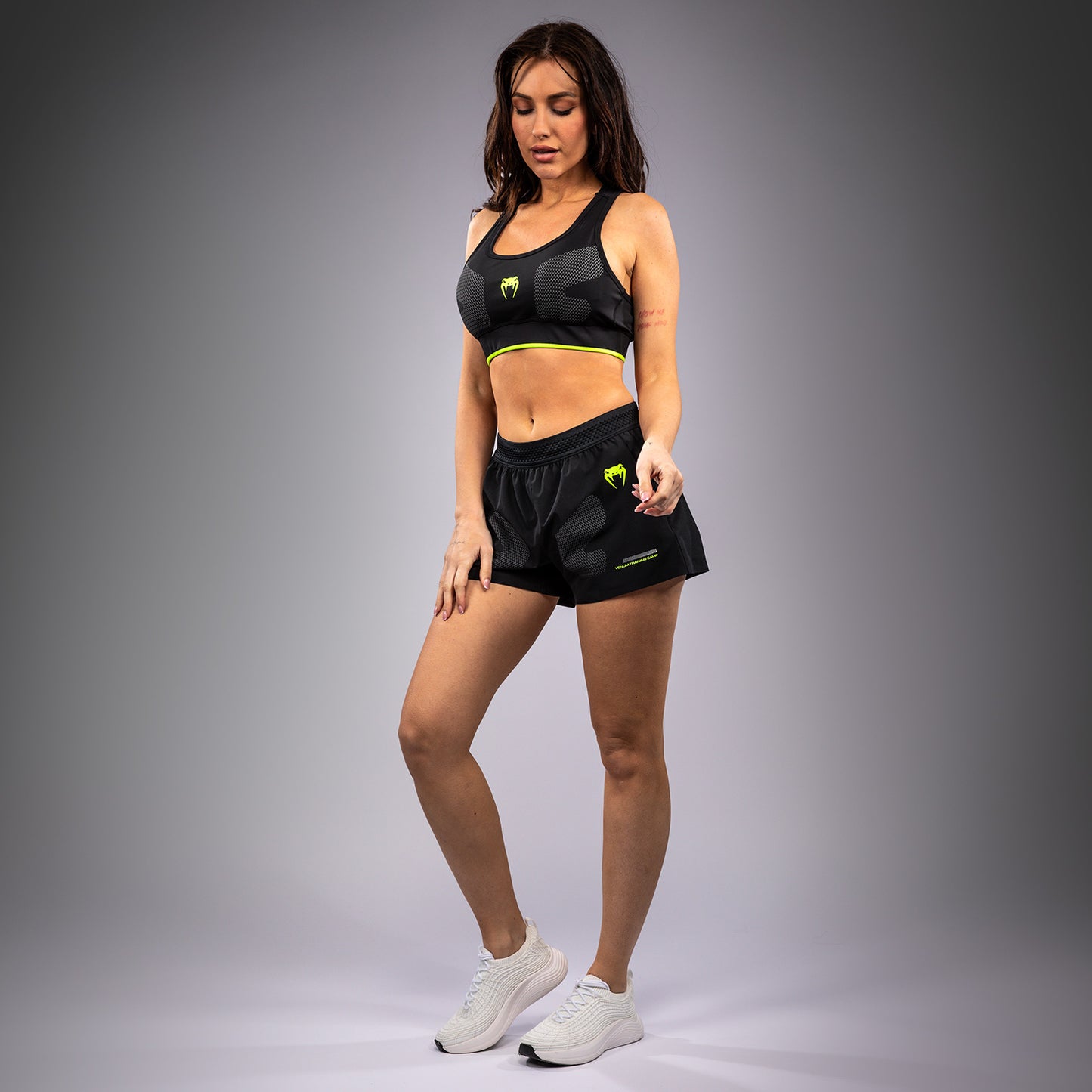 Venum Training Camp 4.0 Sportbeha - Zwart/Neon Groen