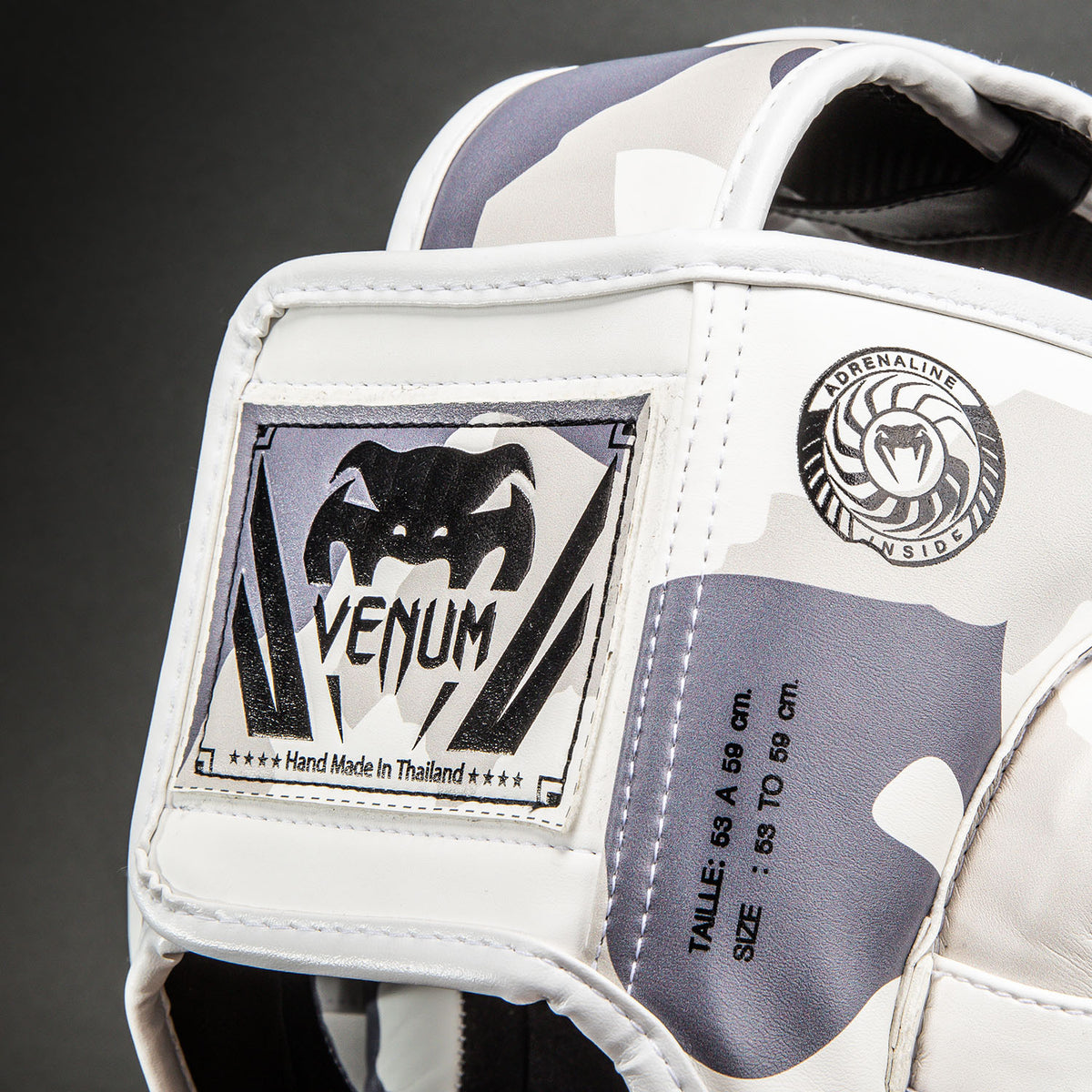 Venum Elite Camo Hoofdbeschermer – Wit/Gemêleerd grijs