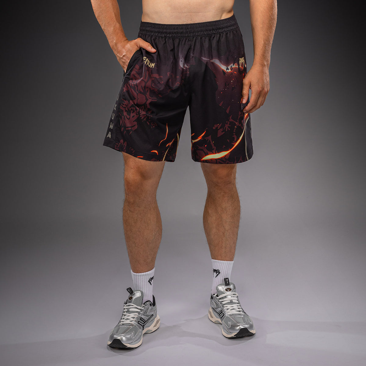 Jujutsu Kaisen x Venum Sukuna Trainingsshorts – Zwart/Lichtbeige