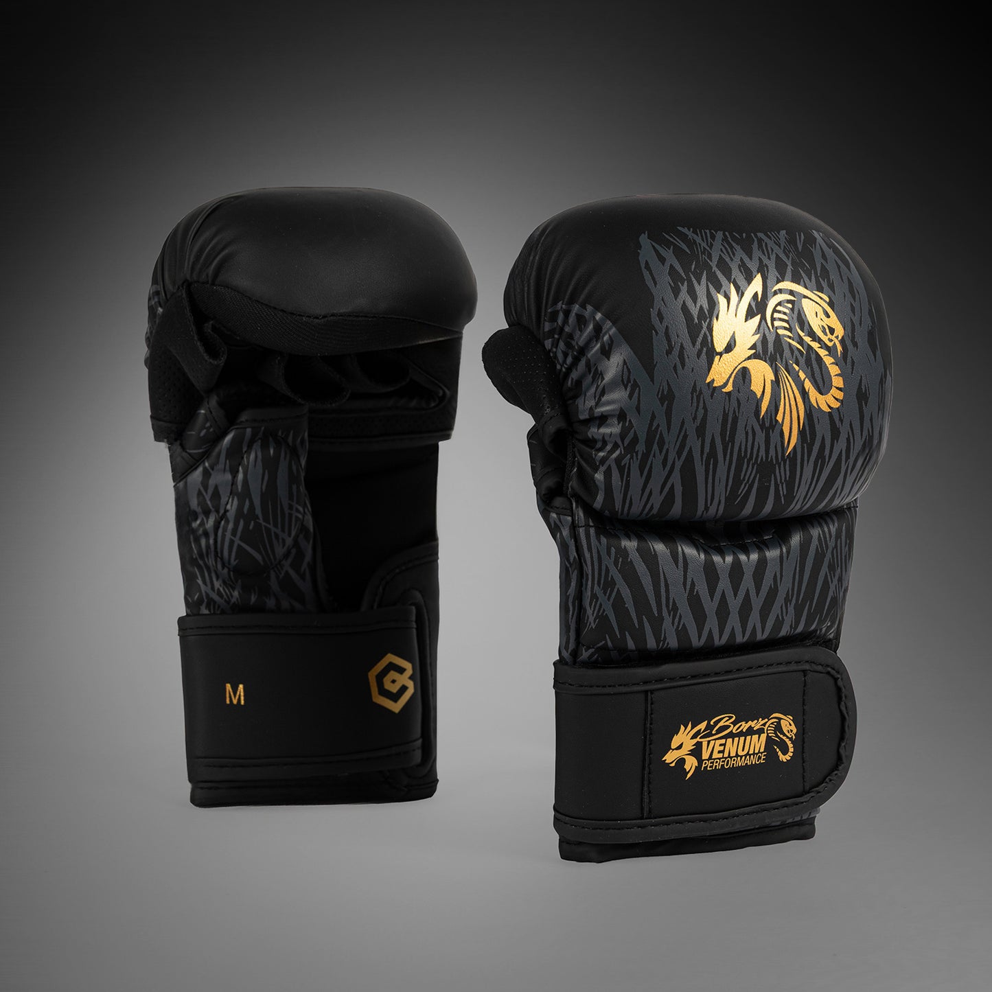 Venum x Chimaev Sparring Handschoenen - Zwart/Goud