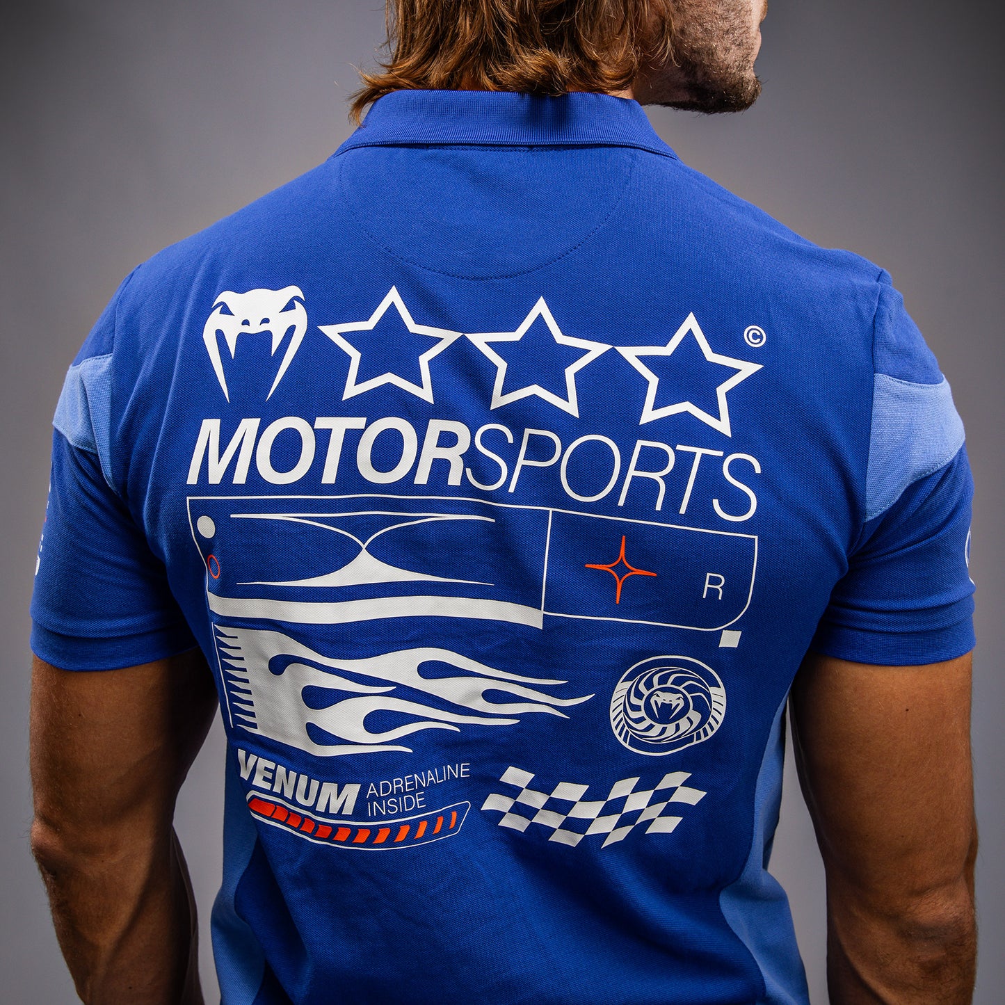 Venum Motorsport Katoenen Polo - Koninklijk Blauw