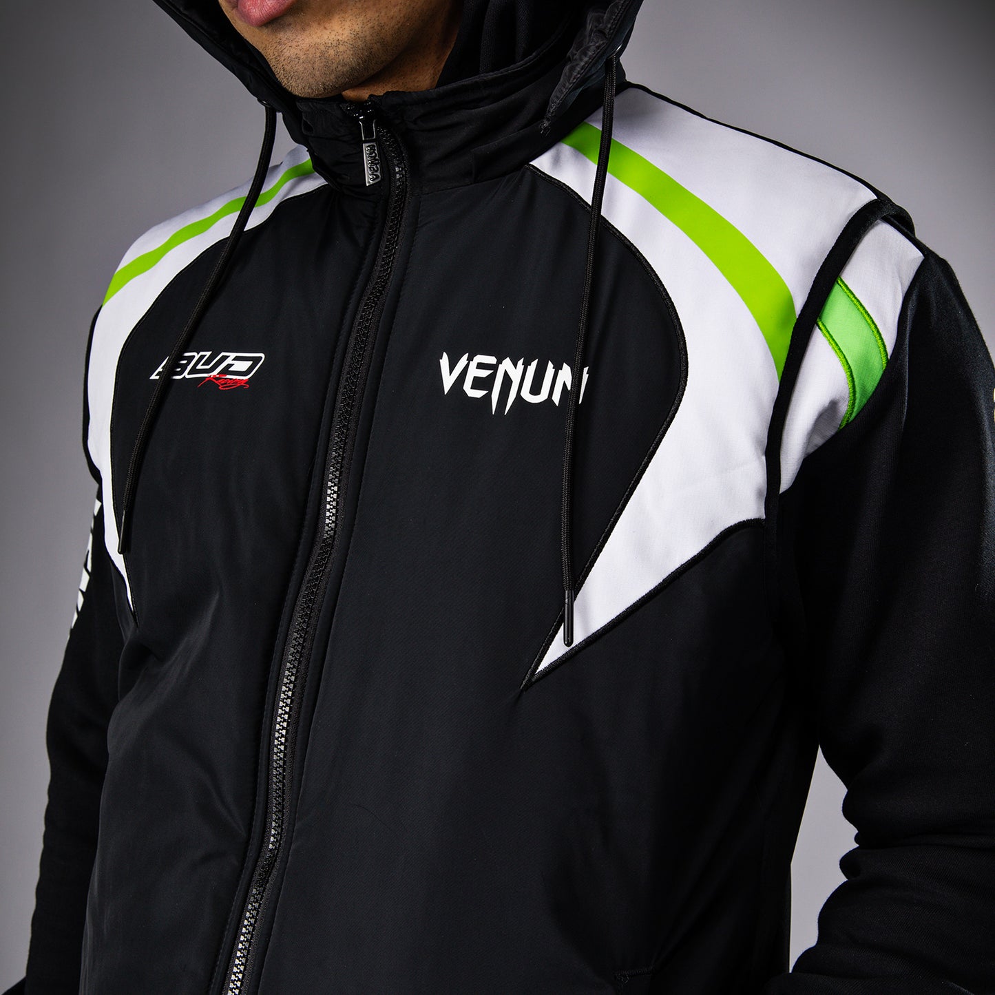 Venum x Bud Racing donsjack - Zwart/Wit/Limoengroen