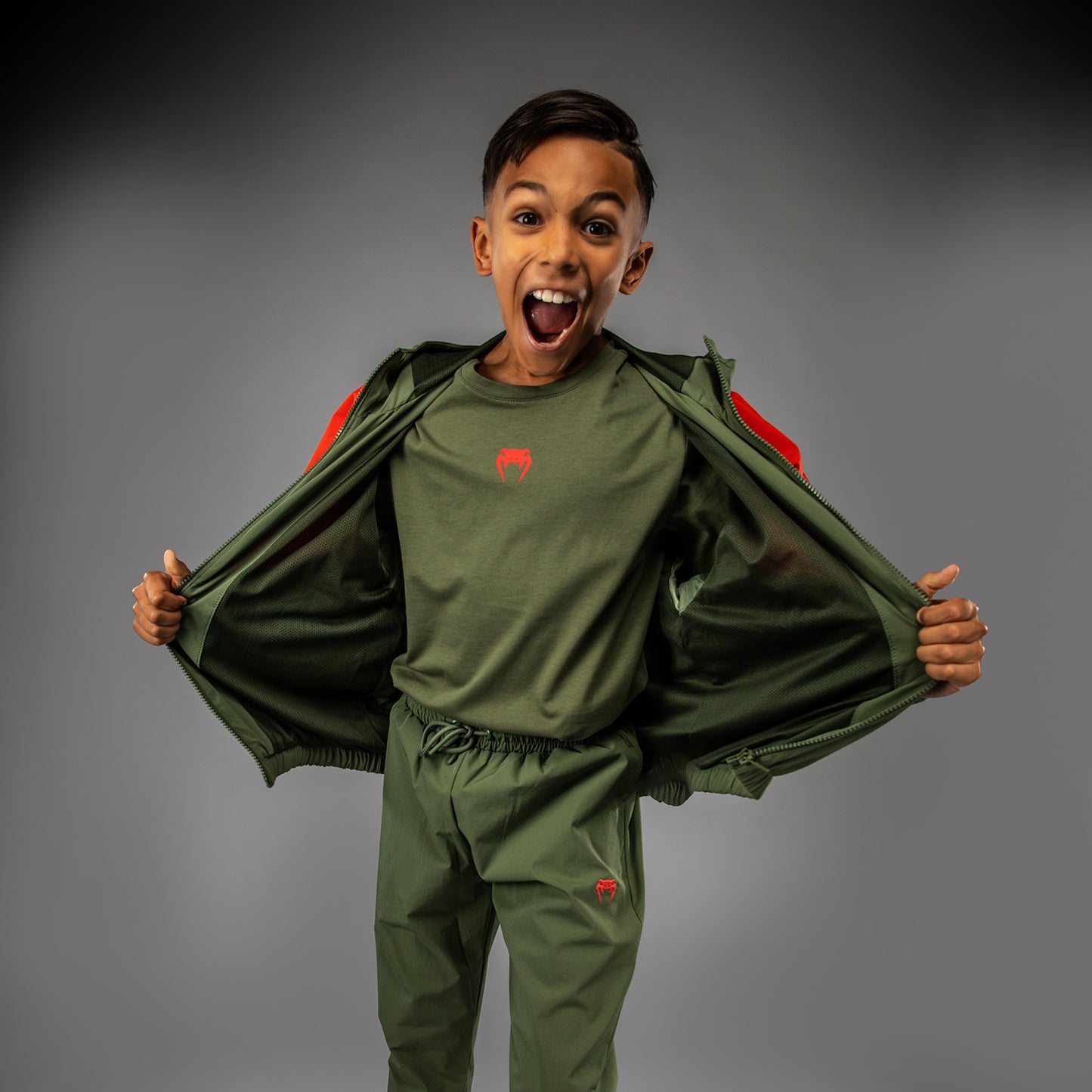 Venum Vectra Kinderen Trainingsjack - Legergroen/Oranje