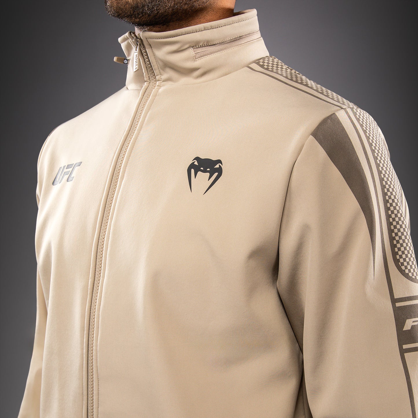 Venum UFC Unity by Venum Authentic Fight Week Heren Hoodie met Rits - Zand