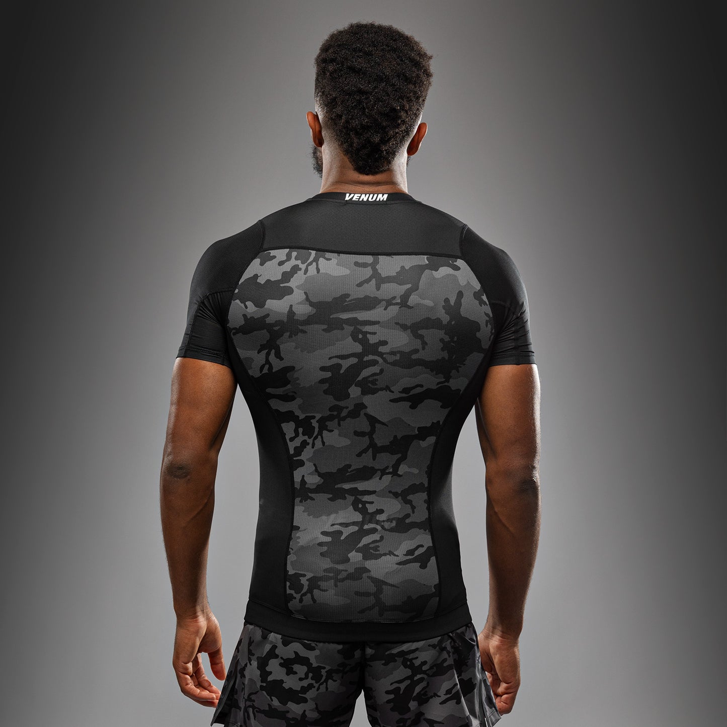 Venum x Polaris Korte Mouwen Rashguard - Zwart/Stormgrijs