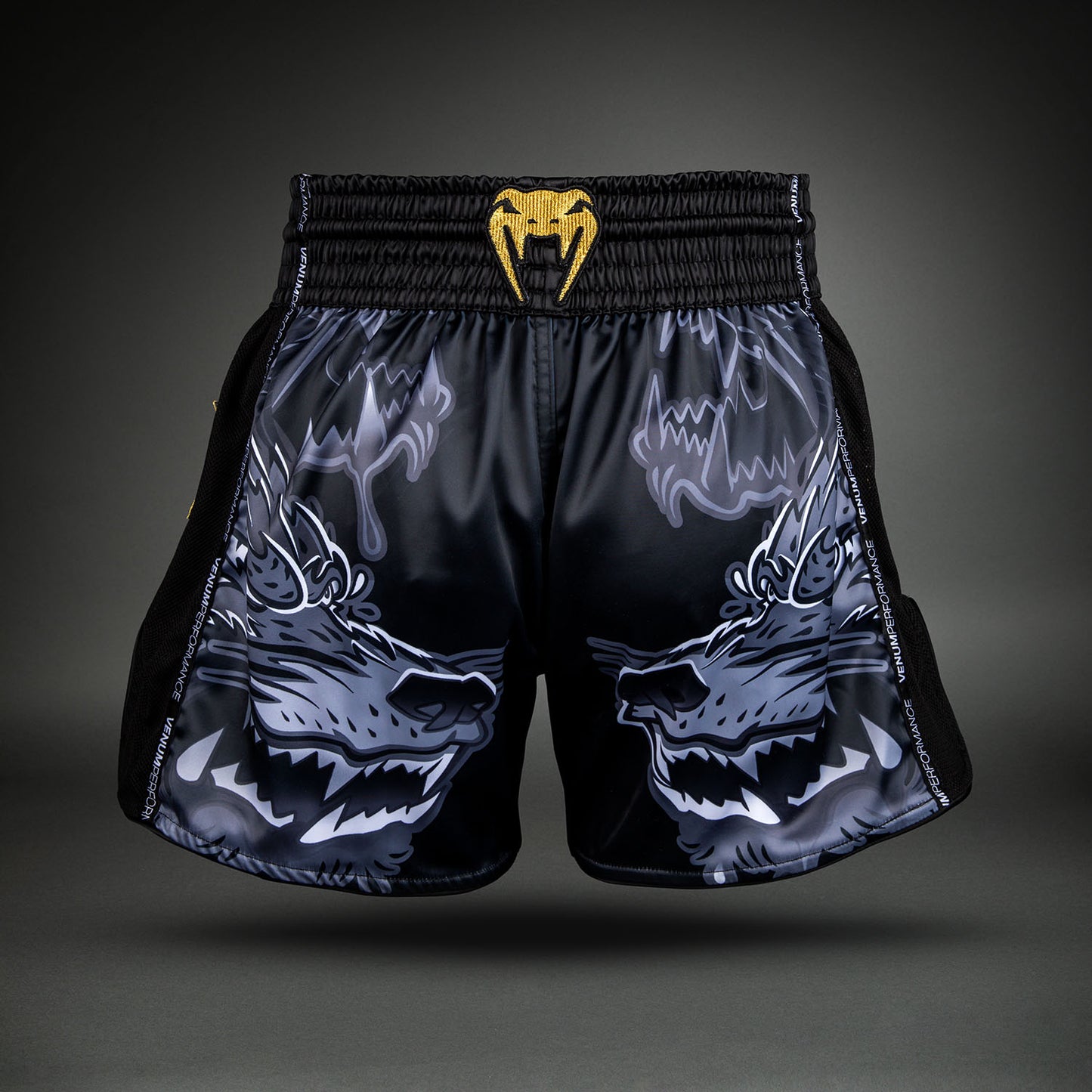 Venum Wolf Atak Muay Thai Shorts – Zwart/Grijs