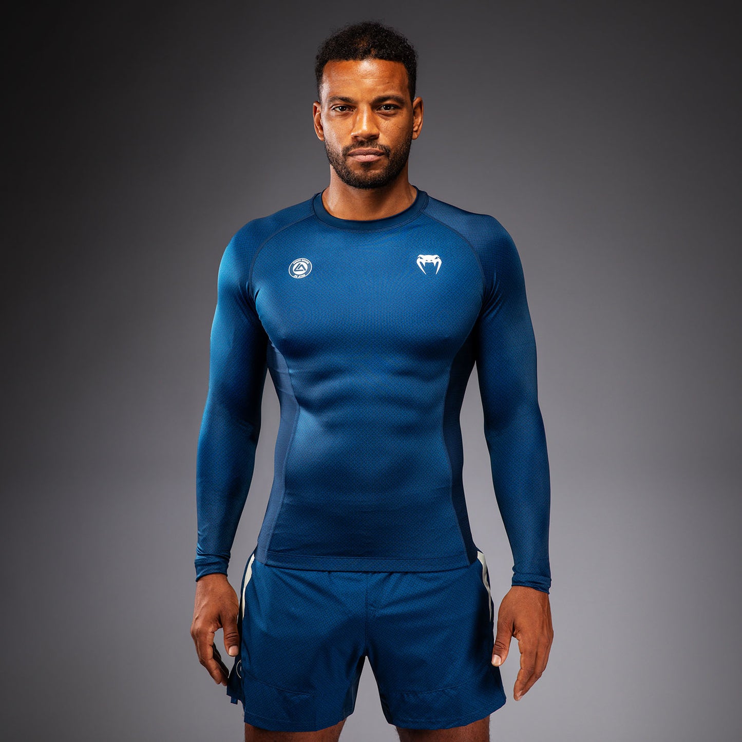 Venum x Roger Gracie Academy Rashguard met Lange Mouwen - Blauw