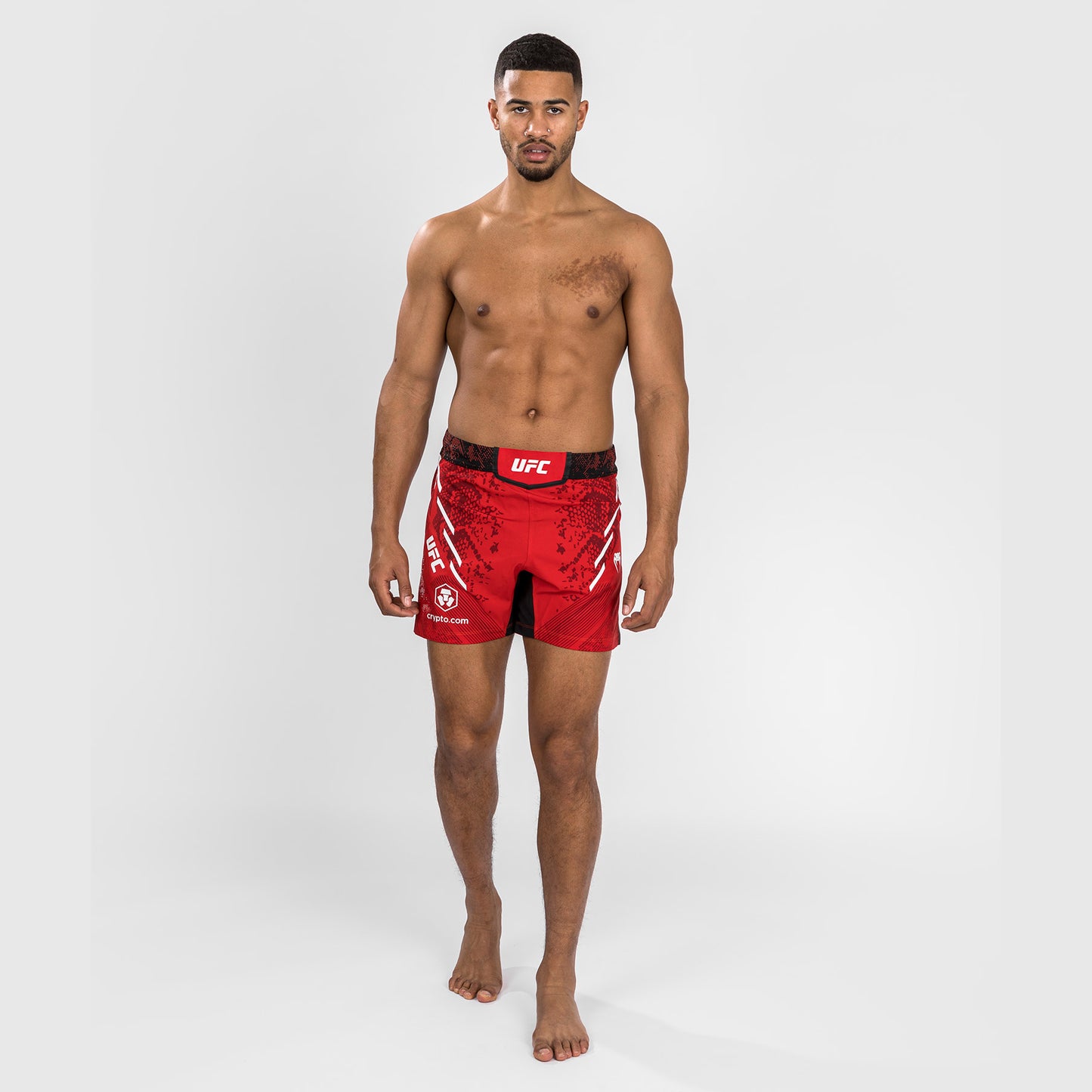 UFC Adrenaline by Venum Gepersonaliseerd Authentic Fight Night Heren Kort Gevecht - Korte Pasvorm - Rood