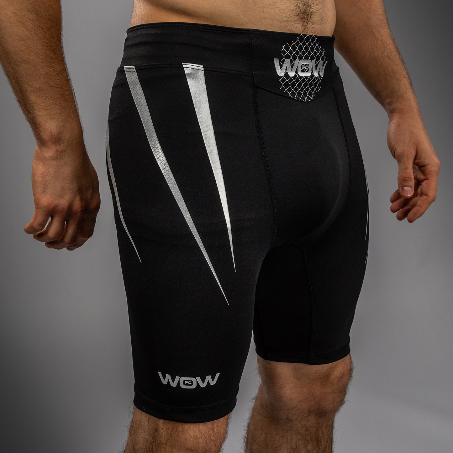 Venum x WOW FC Heren Vale Tudo Shorts - Zwart/ Zilver Grijs