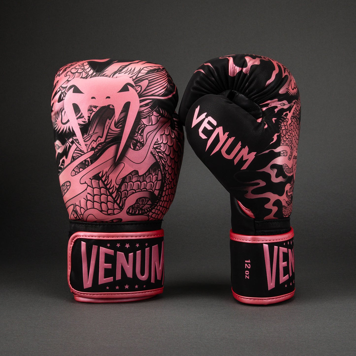 Venum Dragon's Flight Bokshandschoenen - Zwart / Metallic roze
