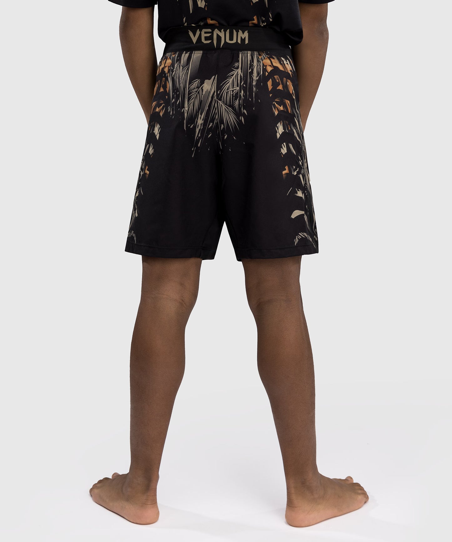 Venum Tiger Kids Fight Shorts - Zwart / Neon Oranje