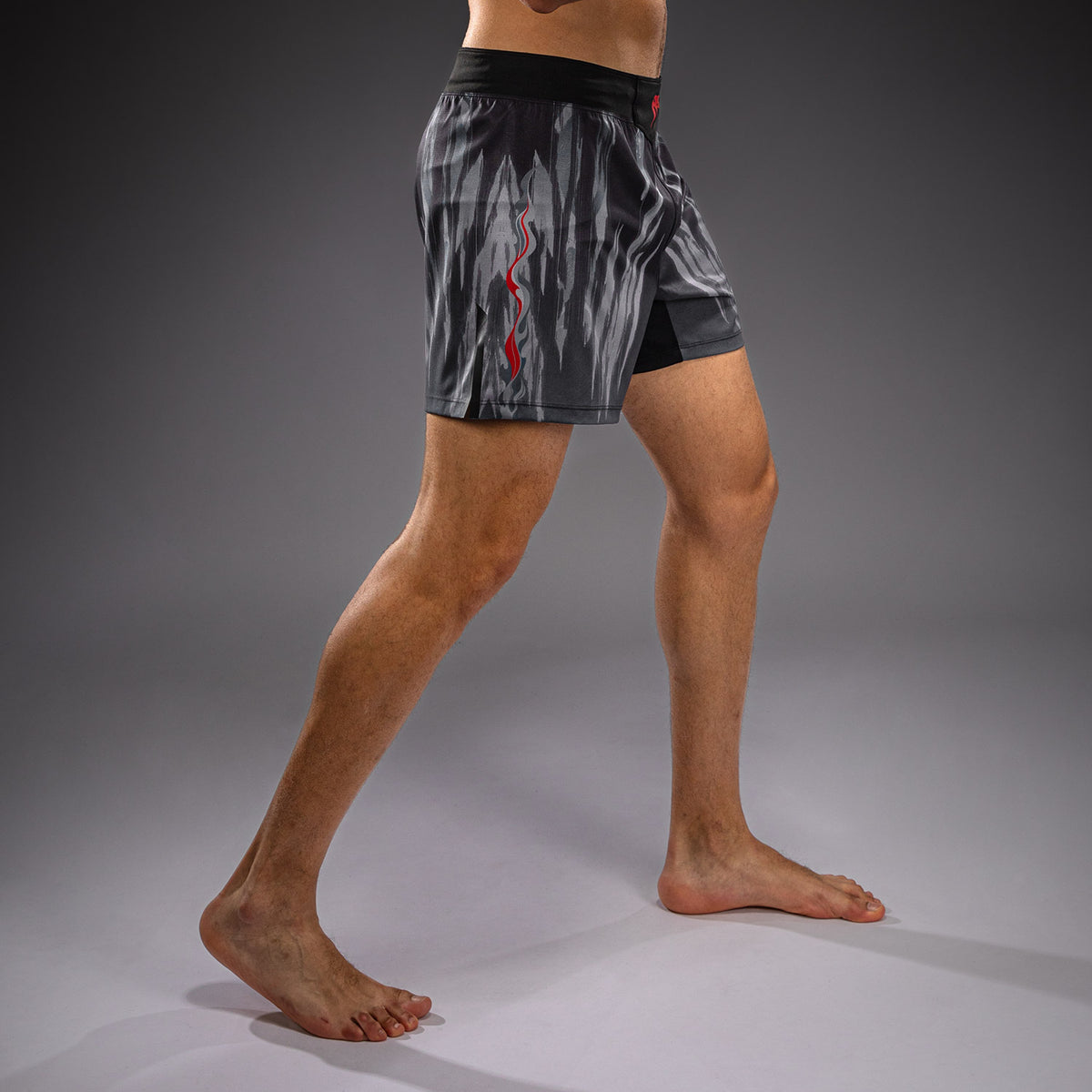 Venum Demon Fightshort - Zwart/Grijs