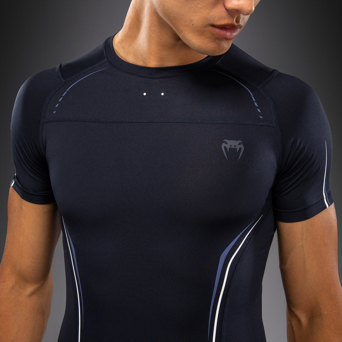 Venum G-Core Rashguard met korte mouwen - Marineblauw/Wit