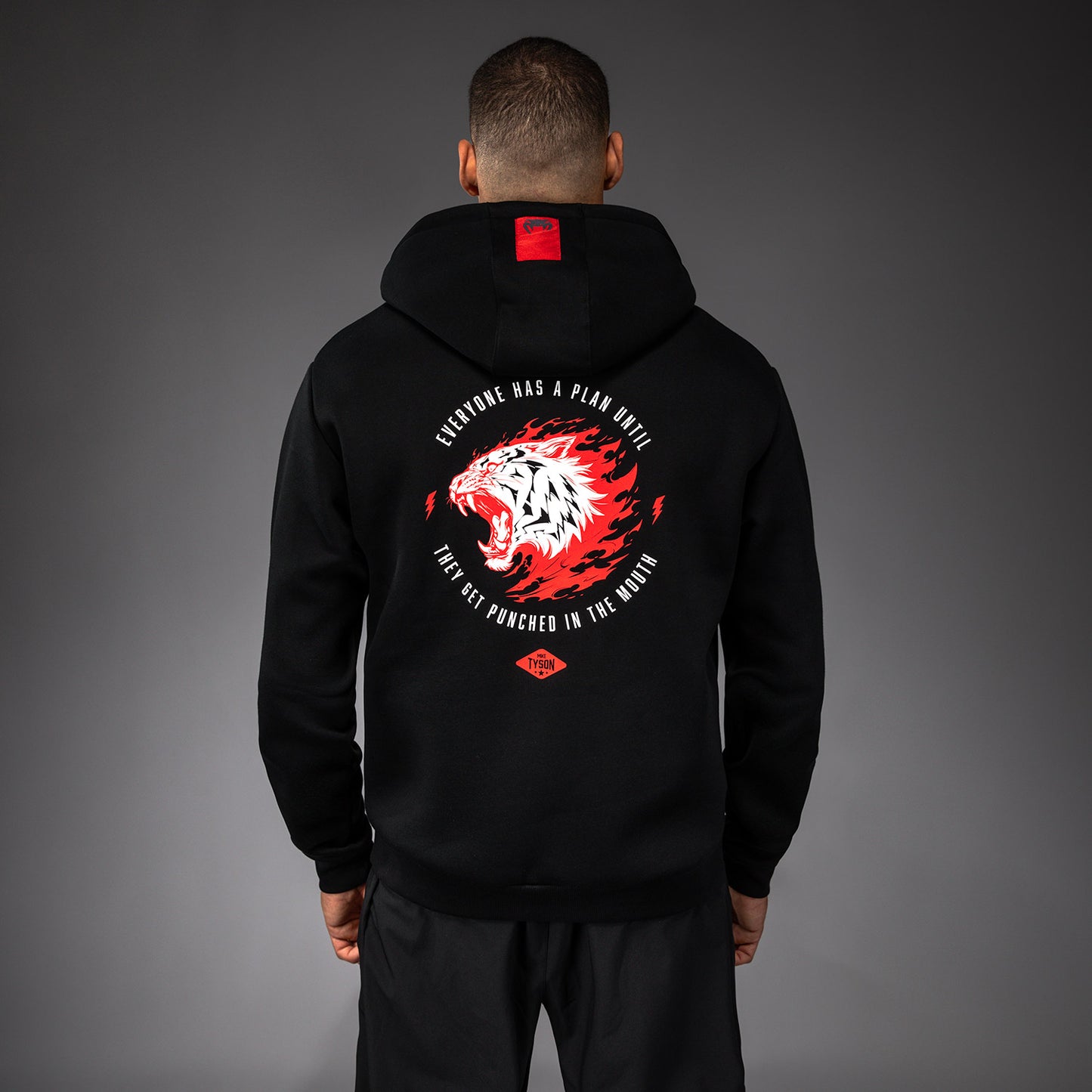 Venum x Mike Tyson Tiger Hoodie - Diep Zwart/Intens Rood