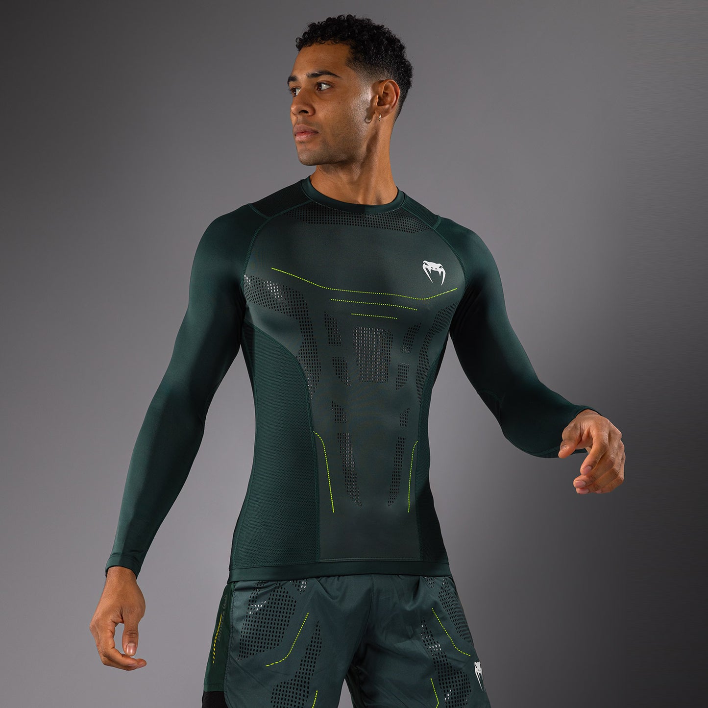 Venum Technical 3.0 Langdurige Rashguard - Bosgroen