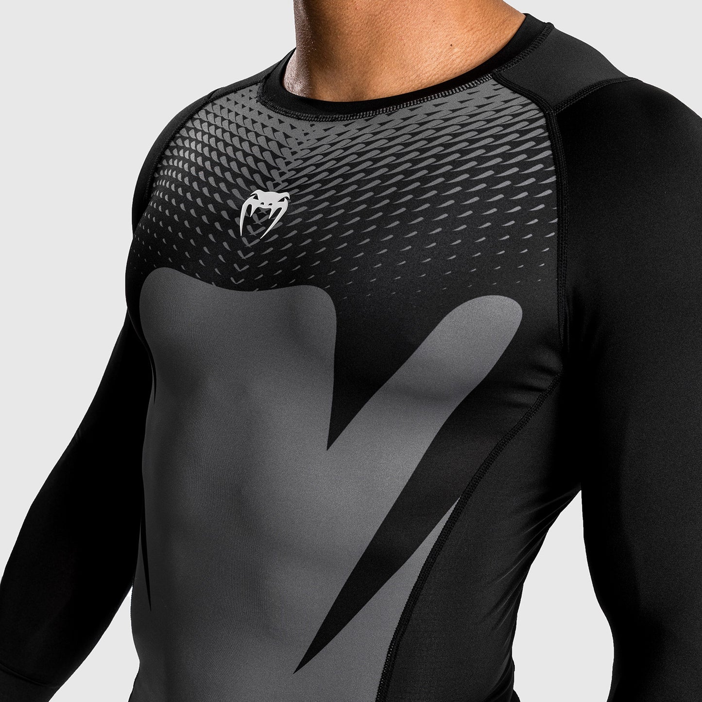 Venum Attack Heren Lange mouwen Rashguard - Zwart/Grijs