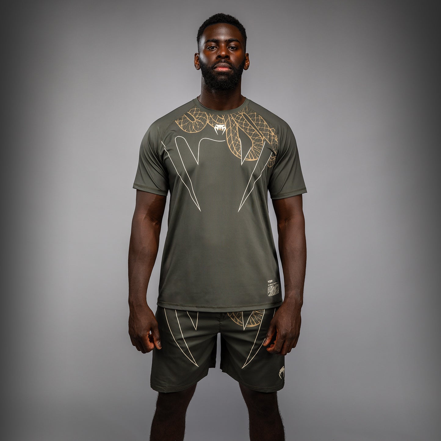 Venum Serpenti Dry Tech T-shirt – Khaki/Bronze/Ivoor