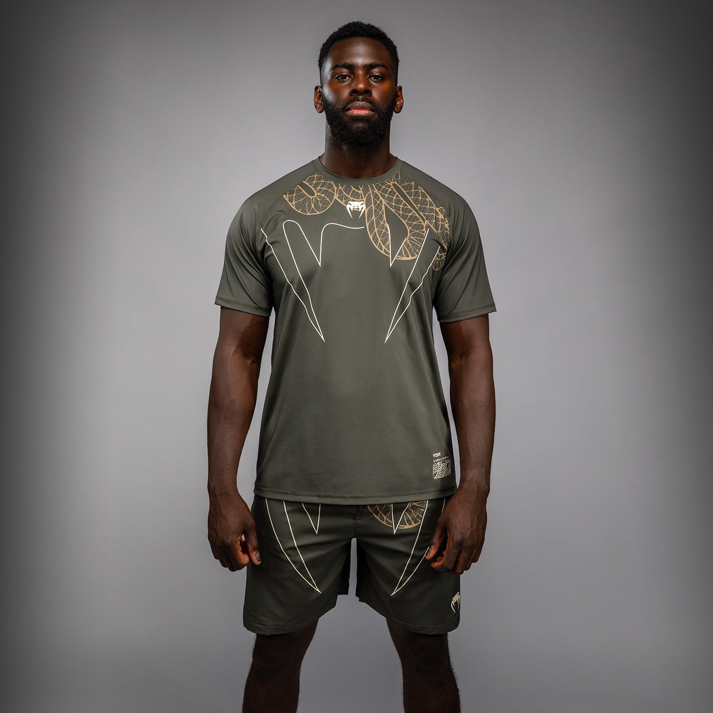 Venum Serpenti Dry Tech T-shirt – Khaki/Bronze/Ivoor