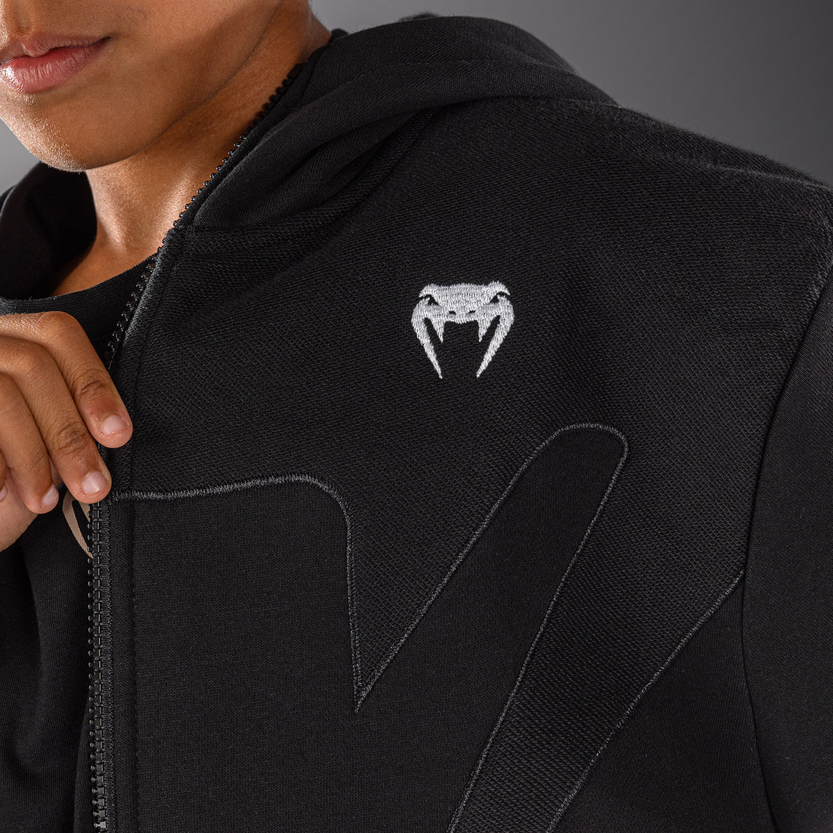 Venum Attack Fleece & Weave Trainingsjack voor kinderen - Zwart