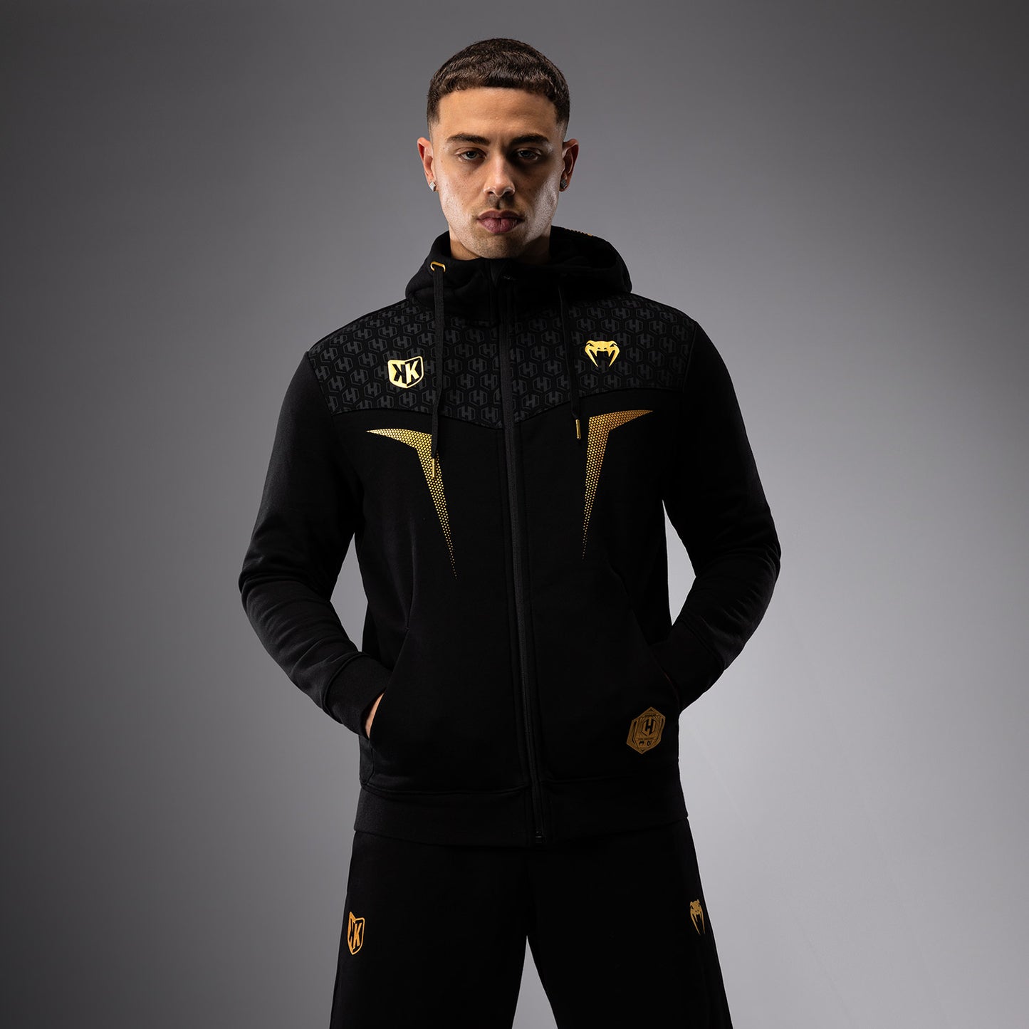 FK x Venum Hexagone MMA Jas met capuchon - Zwart/Goud