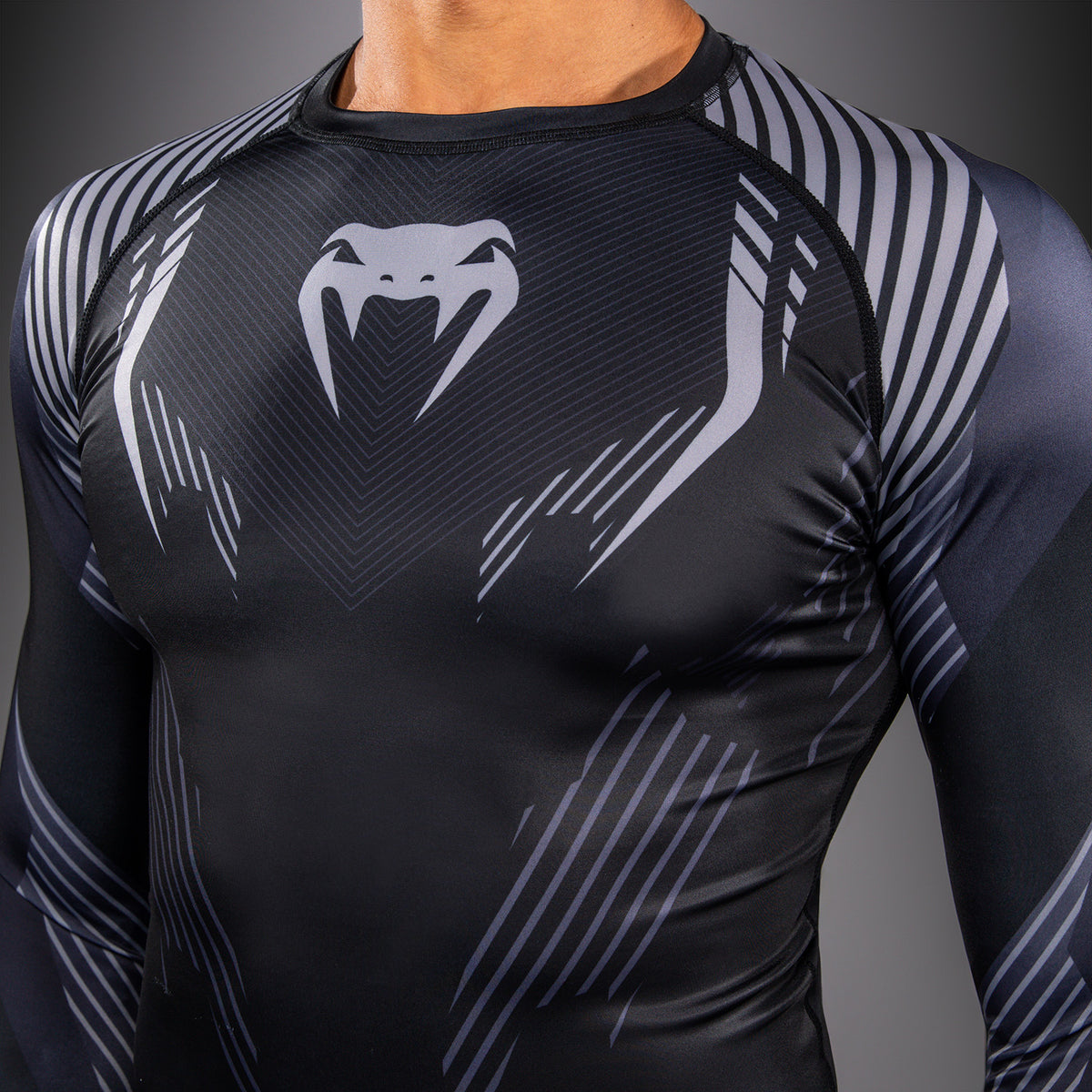 Venum No-Gi 6.0 Rashguard met lange mouwen - Zwart/Grijs