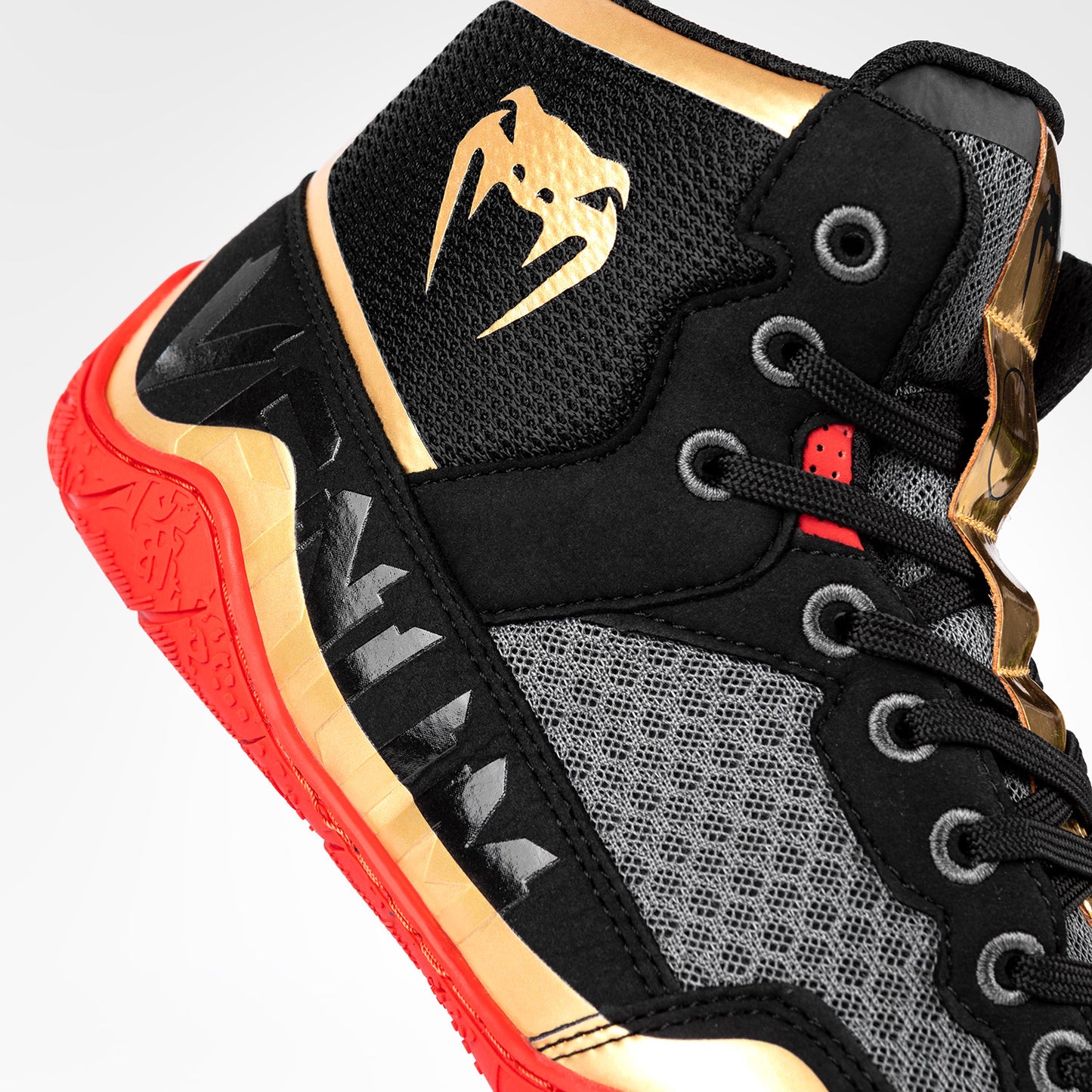 Venum Elite Worstelschoenen - Zwart/Goud/Rood