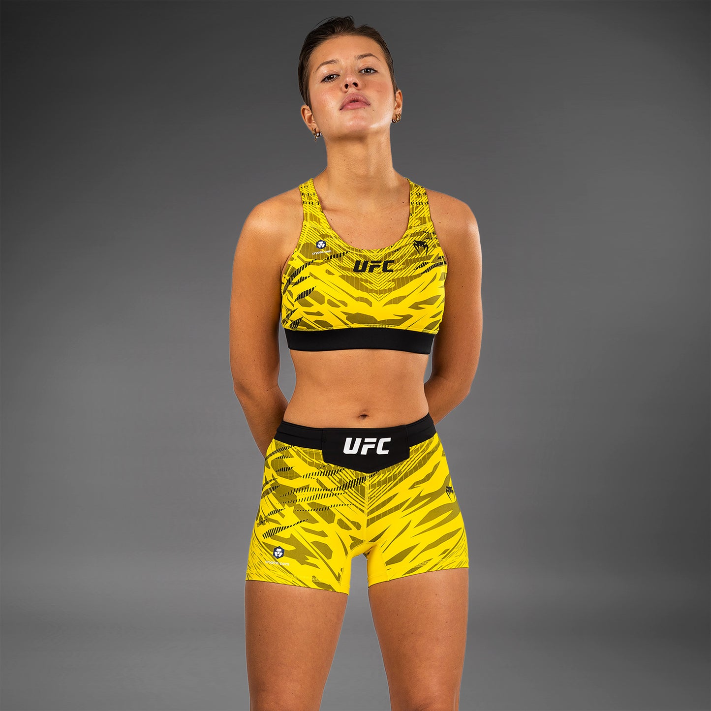 UFC Fusion by Venum Authentic Fight Night Vale Tudo Shorts voor Dames - Kort Fit - Geel