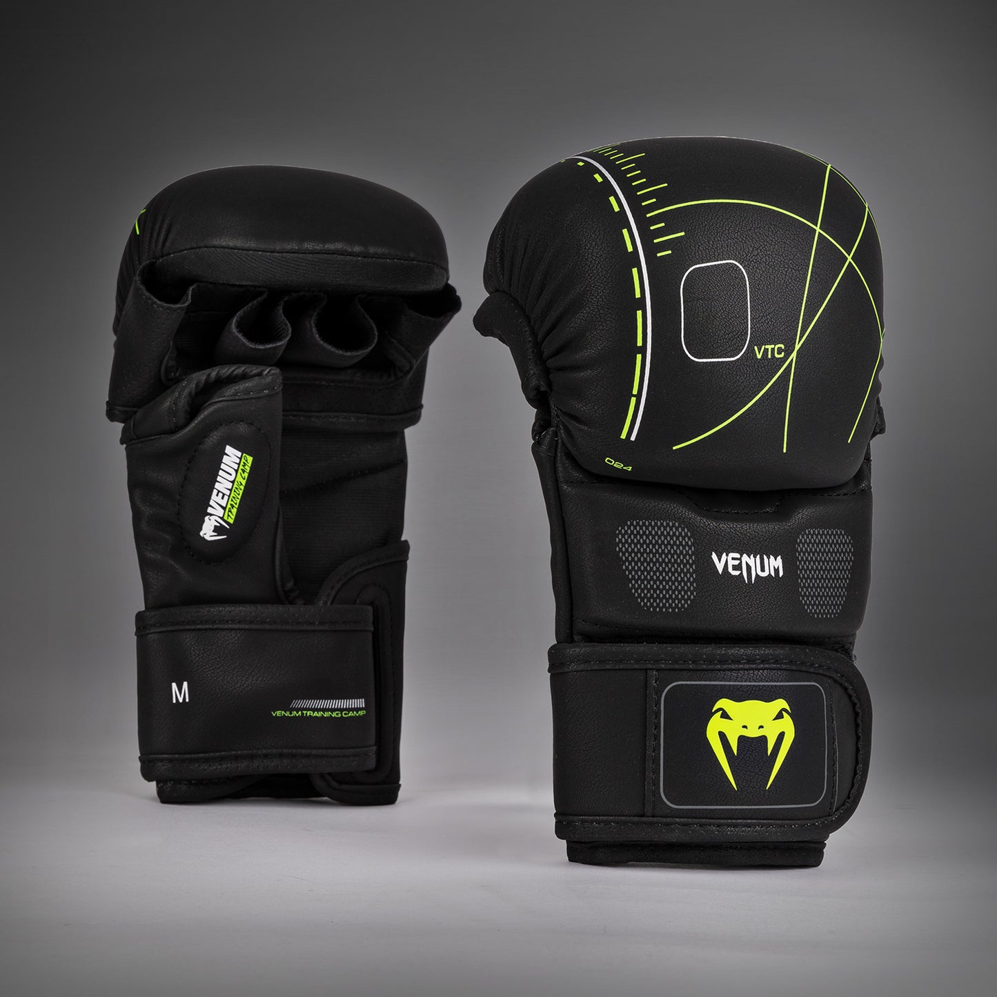 Venum Training Camp 4.0 MMA Sparring Handschoenen - Zwart/Neon Groen