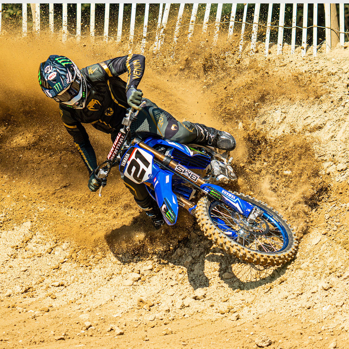Venum MX Challenger Motorsportsbroek - Zwart/Groen/Goud