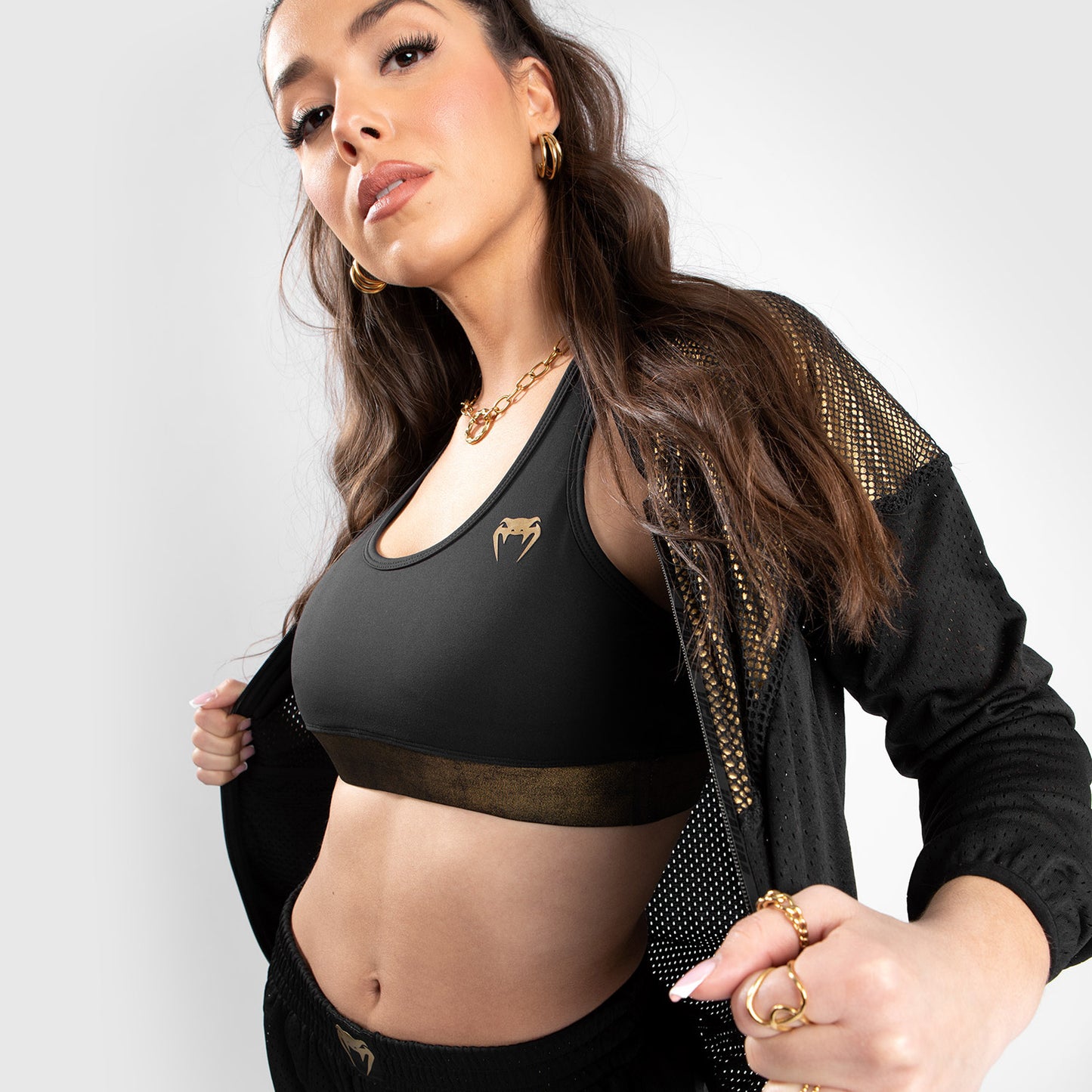 Venum Lightning Mesh Jas - Voor dames - Zwart/Goud