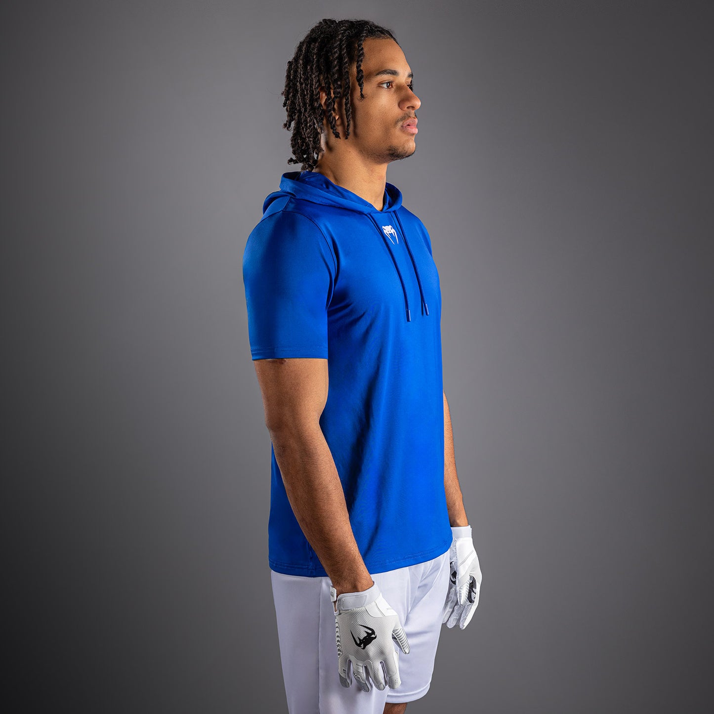 Venum Elite Dry-Tech Hoodie met korte mouwen - Koningsblauw