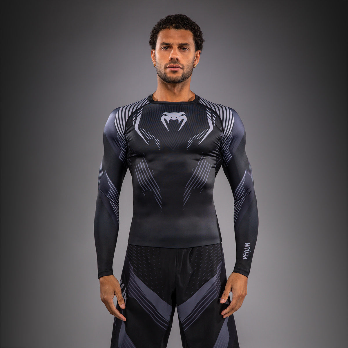 Venum No-Gi 6.0 Rashguard met lange mouwen - Zwart/Grijs