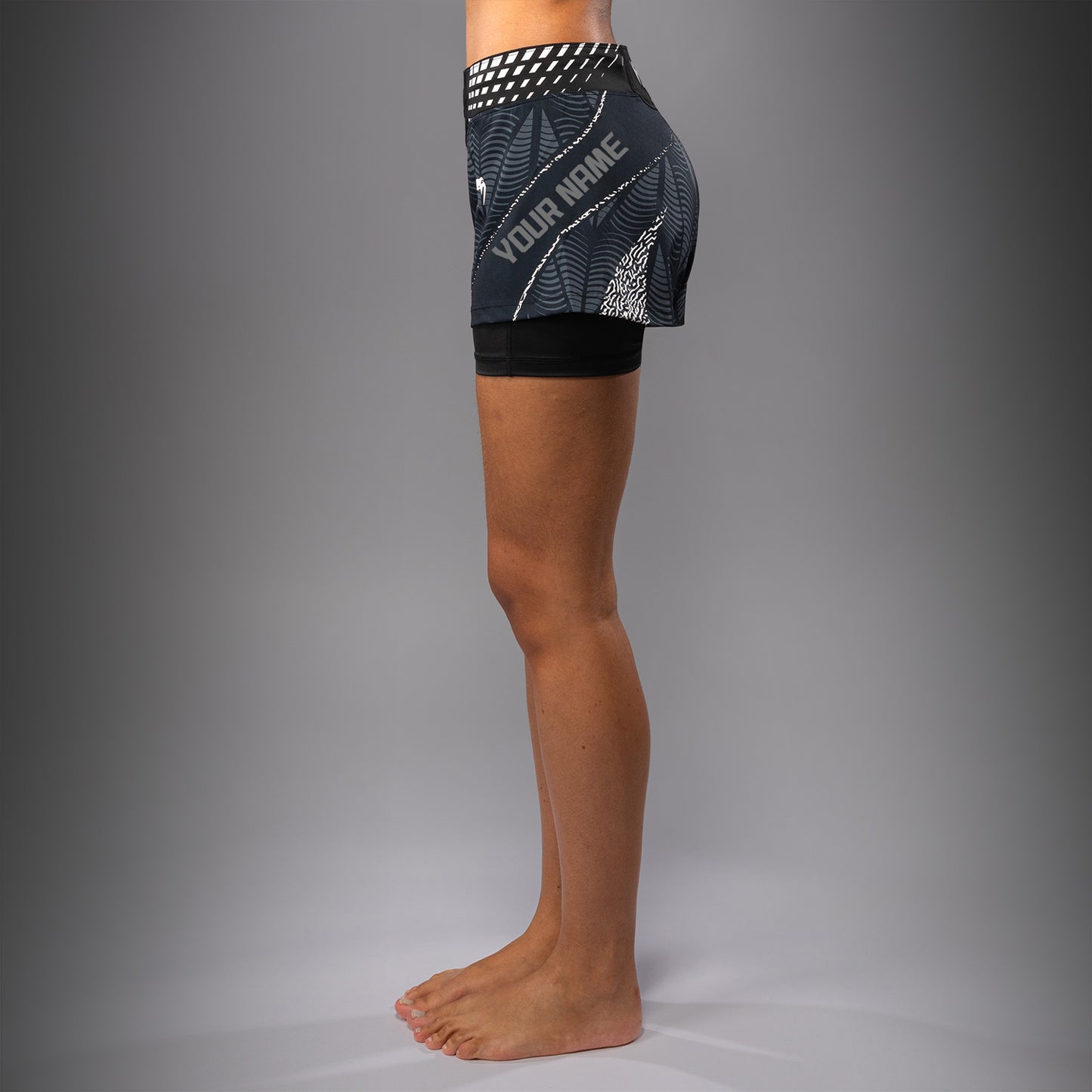 UFC Zenith by Venum Authentic Fight Night Short Fit Fight Short Dames Personalized - Zwart