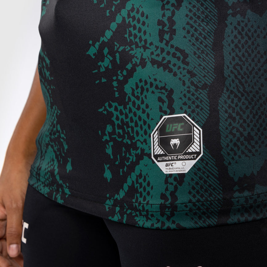 UFC Adrenaline by Venum Personalized Authentic Fight Night Vrouwen Walkout Jersey - Emerald Edition - Groen/Zwart