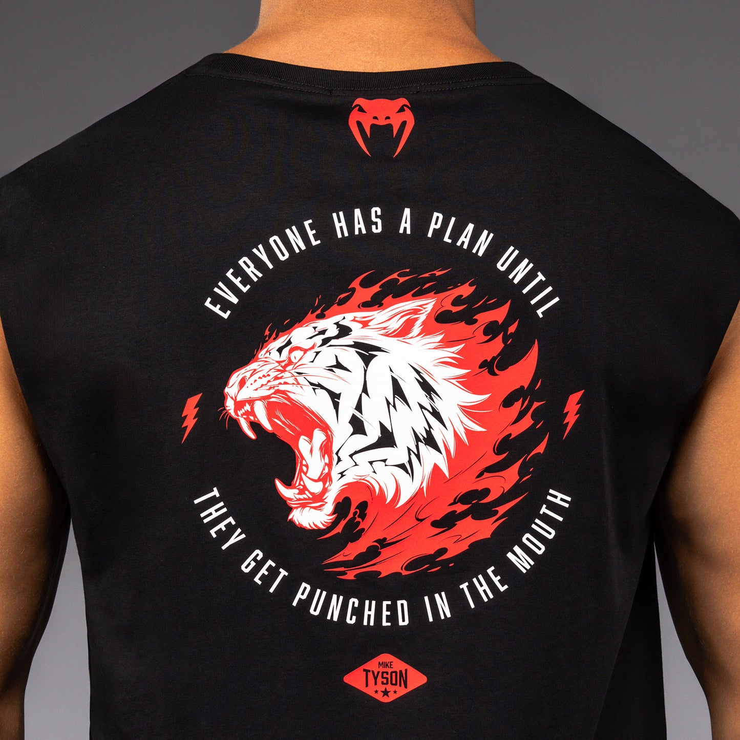 Venum x Mike Tyson Tiger Mouwloos T-shirt - Diep Zwart