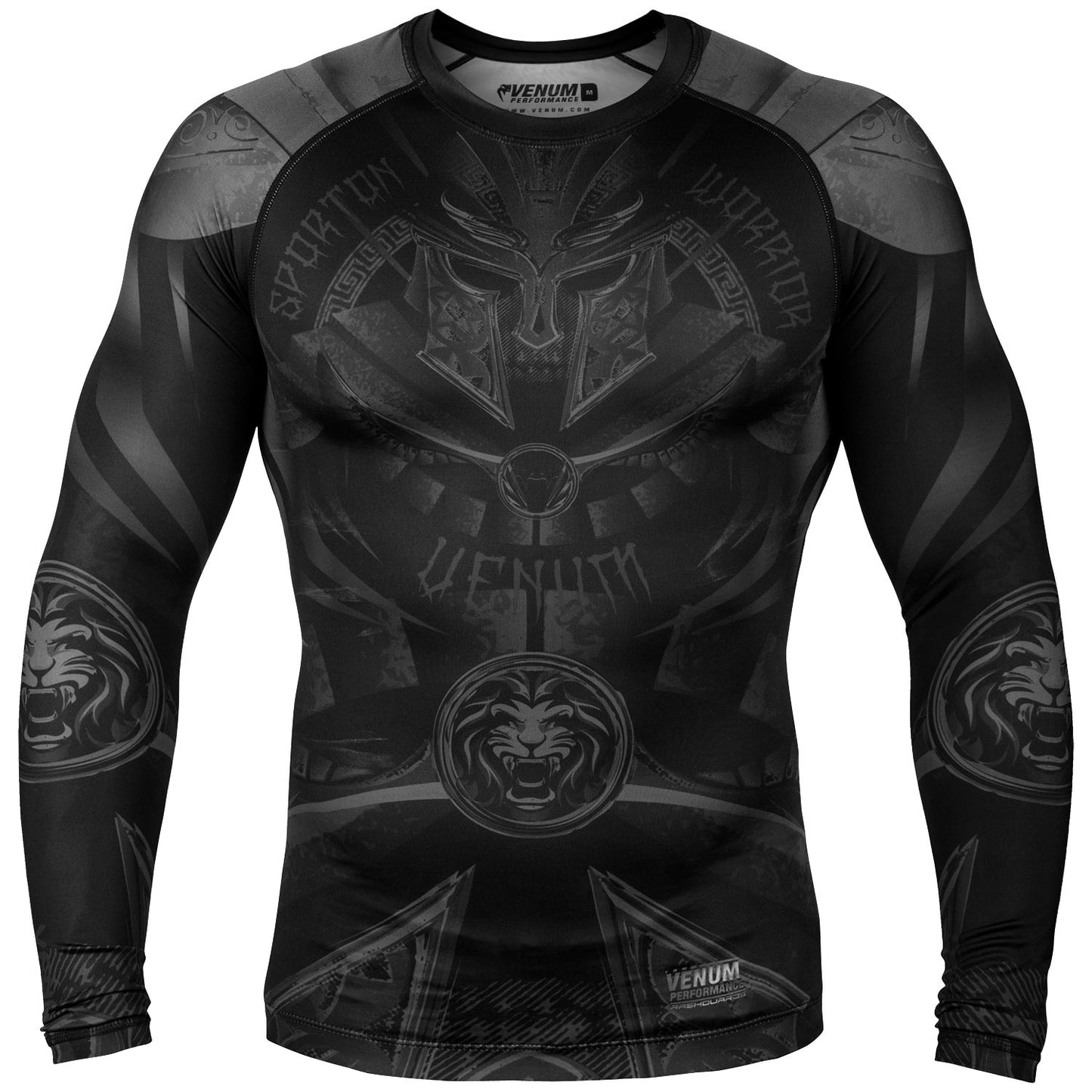 Venum Gladiator 3.0 Rashguard - lange mouwen - zwart/zwart