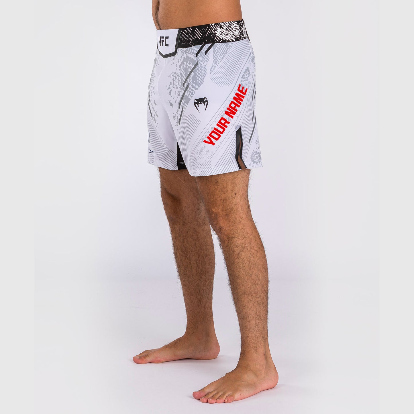 UFC Adrenaline by Venum Gepersonaliseerde Authentic Fight Night Heren Kort - Korte Pasvorm - Wit