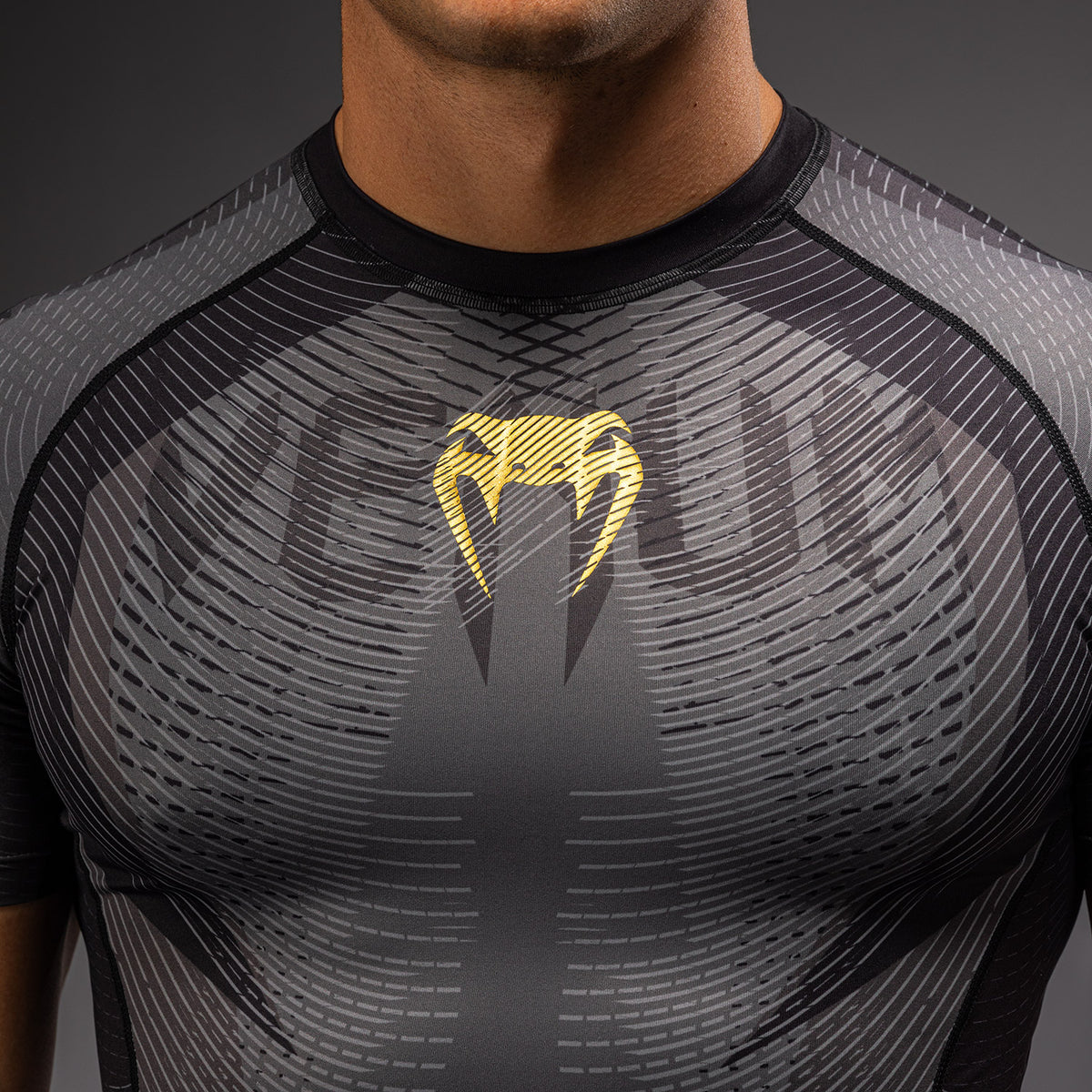 Venum Galactic 3.0 Rashguard met korte mouwen - Zwart/Goud
