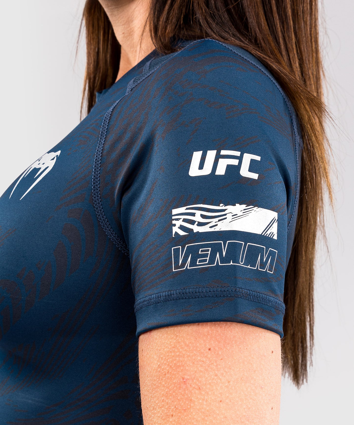 UFC Fusion by Venum Fight Week Korte Mouwen Performance Rashguard voor Dames - Oceaanblauw